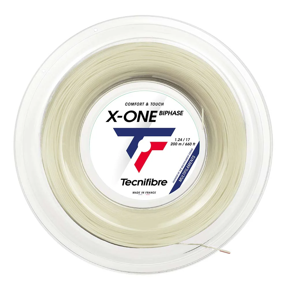 Tecnifibre X-One Biphase Coil 17/1.24 Natural Tennis String Reel