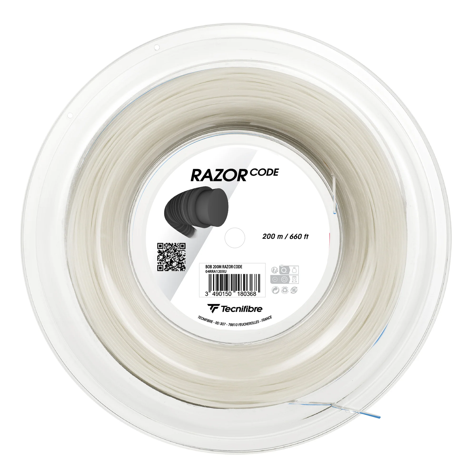 Tecnifibre Razor Code 17/1.25 White Tennis String Reel