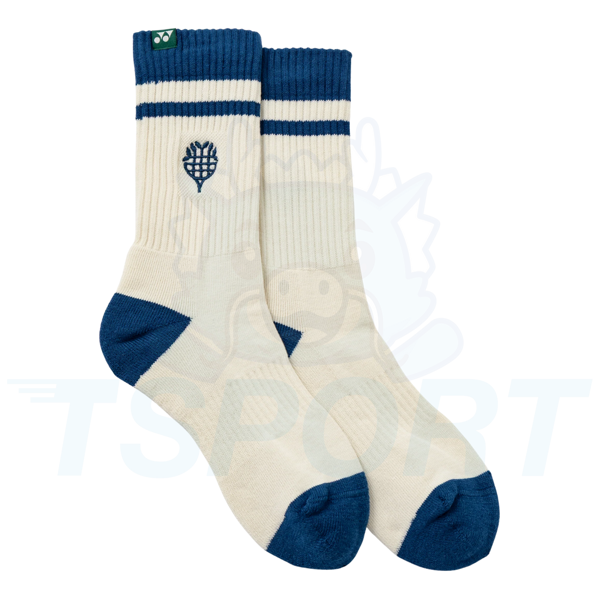 Yonex Nature Series Unisex Sport Crew Socks 19273EX - White Denim