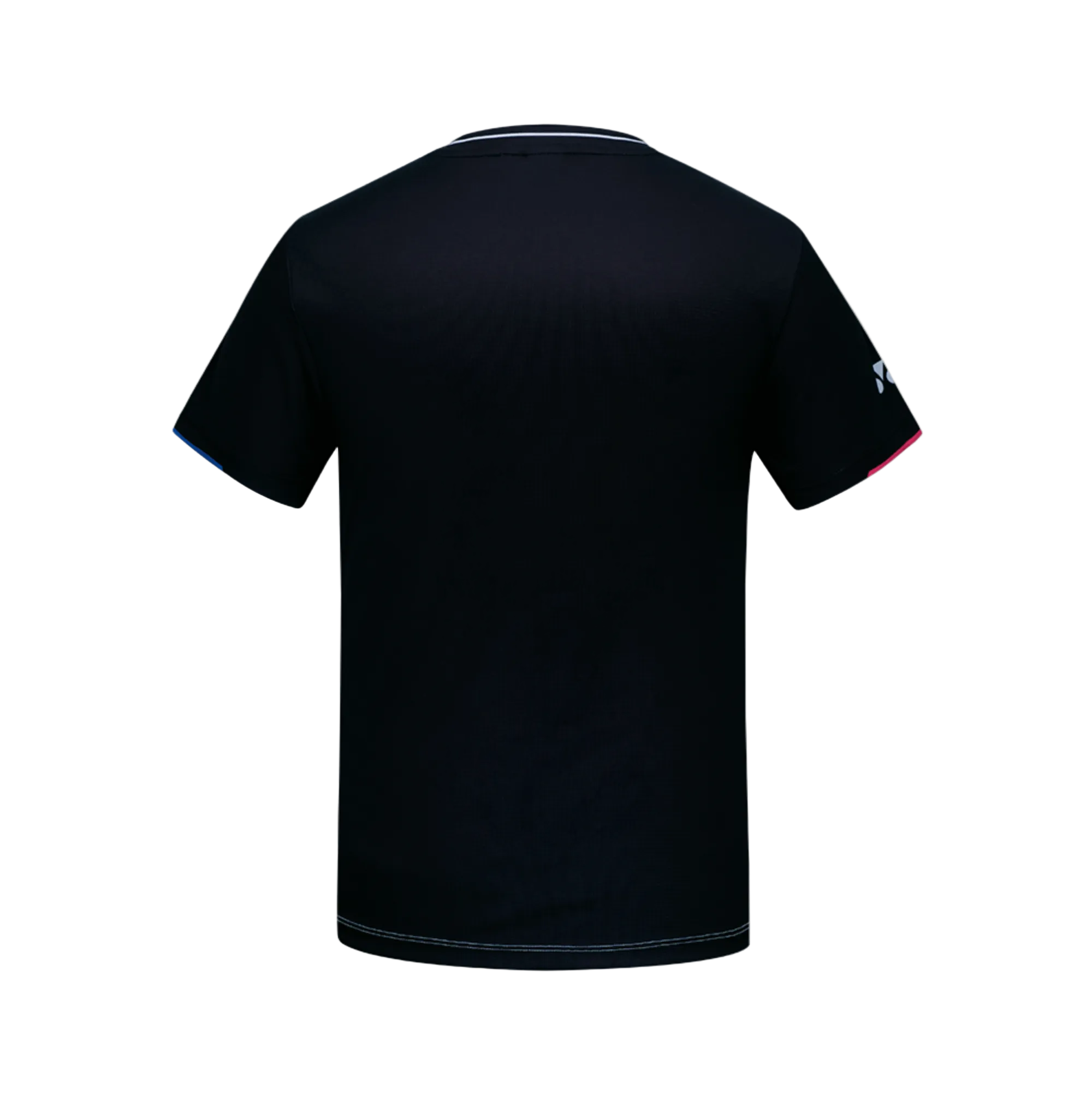 Black t-shirt with Yonex logo on a white background