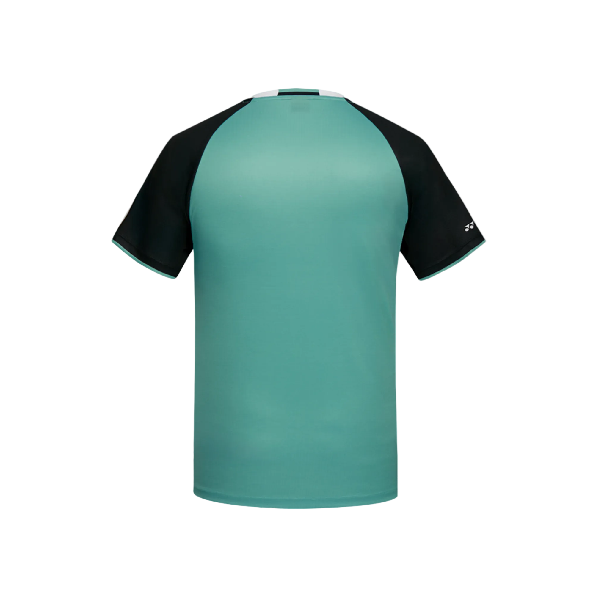 Green and black sports shirt on a white background with Yonex logo.