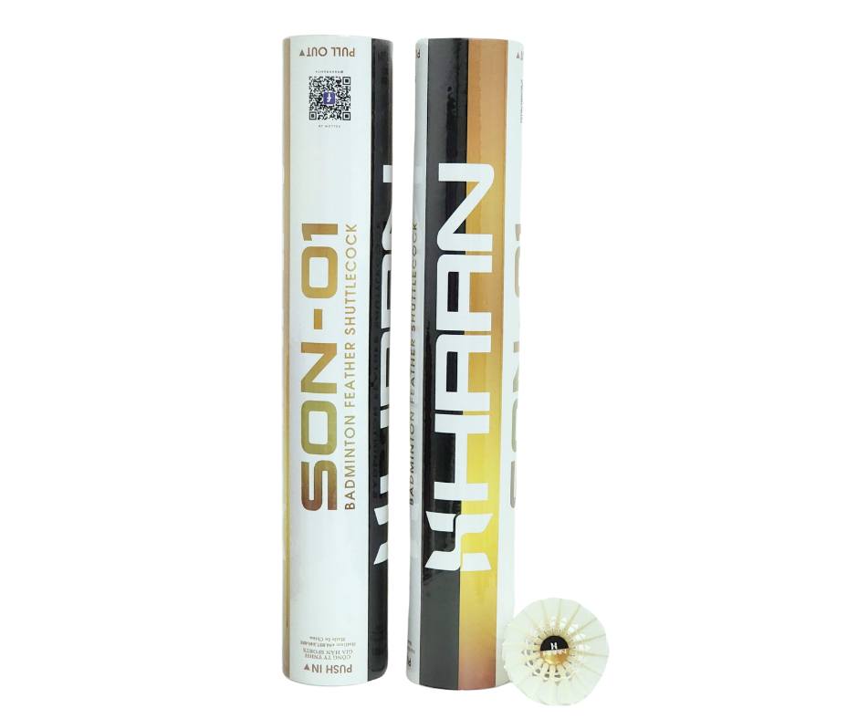 Volants en plumes d'oie HAAN SON 01 - 1 tube de 12 pièces - Ống Cầu Lông HAAN SON 01