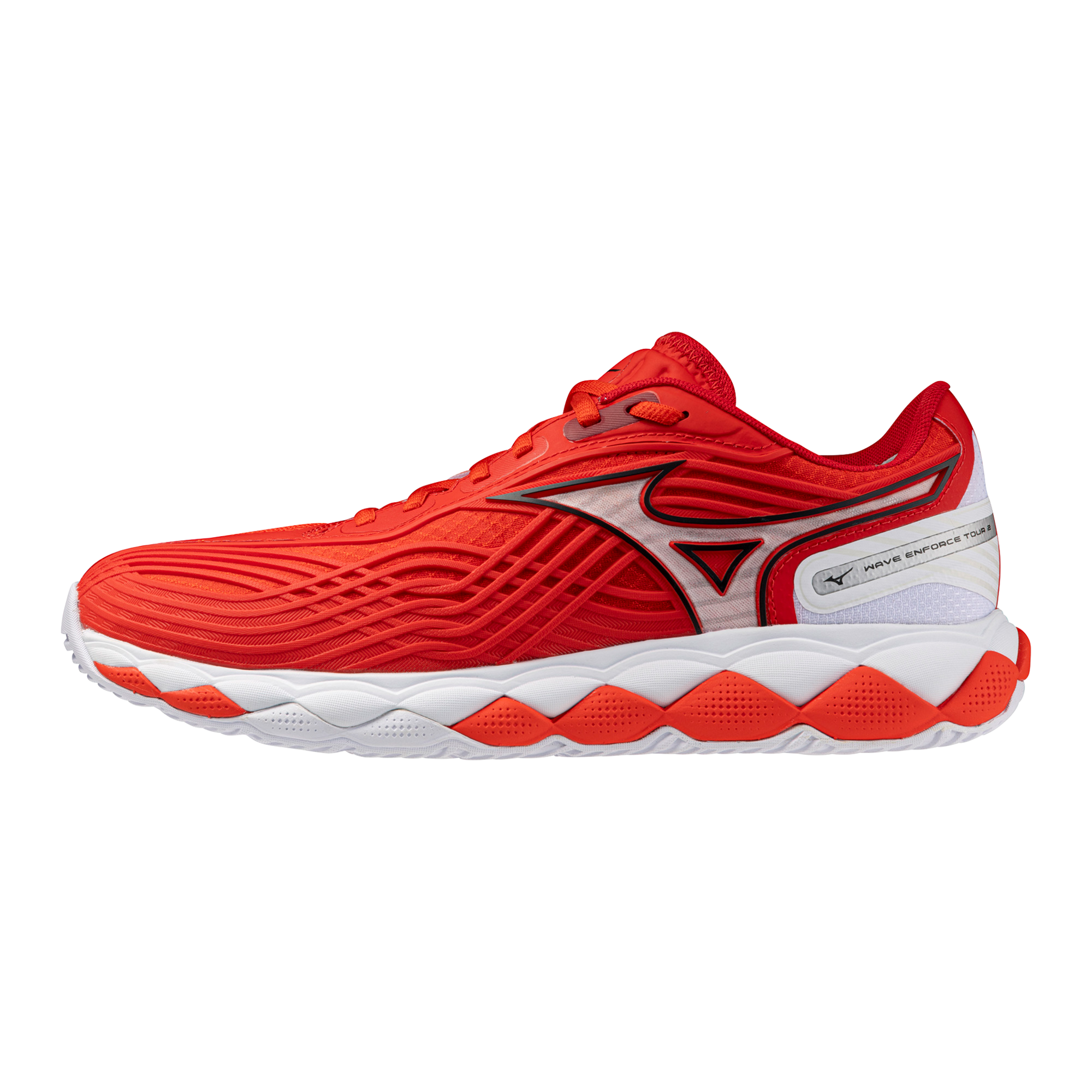 Mizuno Wave Enforce Tour 2 AC Men's Tennis Shoe - Fiery Red-White