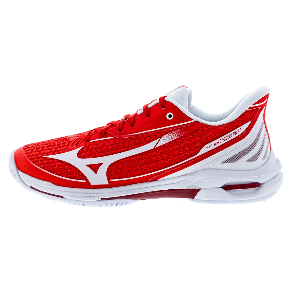 Mizuno Wave Exceed Tour 7 AC Men's Tennis Shoe - Fiery Red-White (1R00)