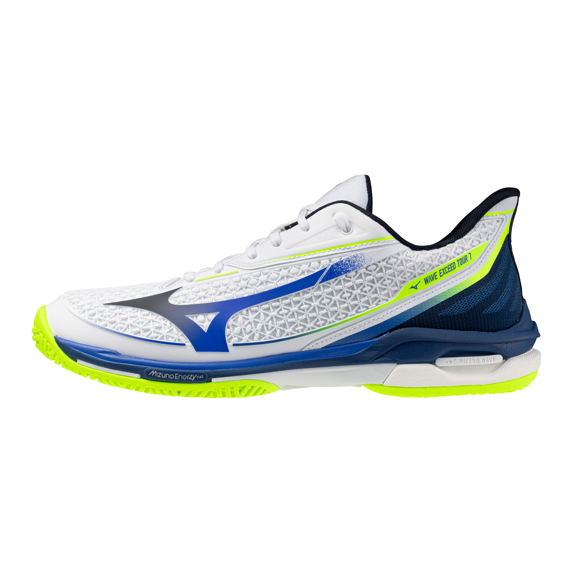 Mizuno Wave Exceed Tour 7 AC Men's Tennis Shoe - White-Dazzling Blue (005B)