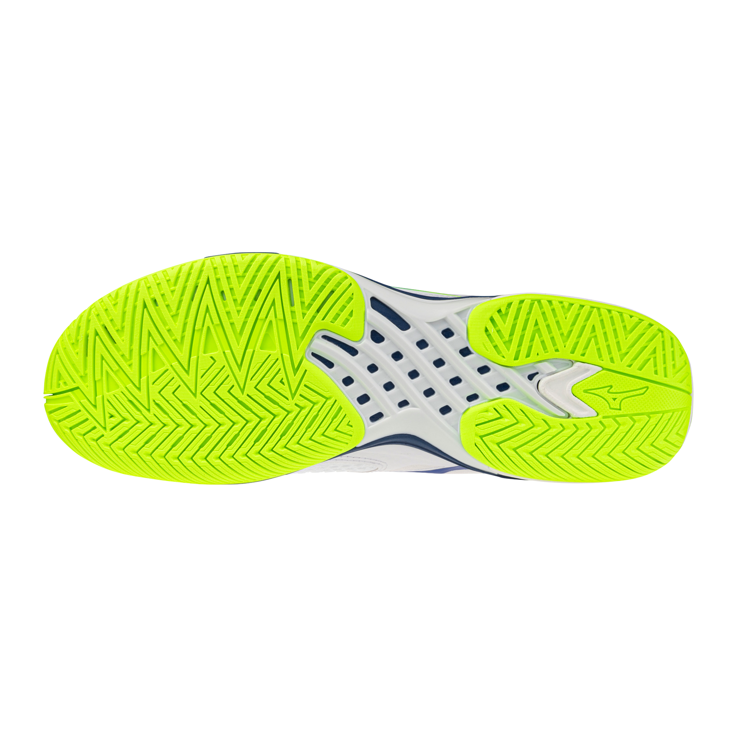 Chaussures de tennis Mizuno Wave Exceed Tour 7 AC pour homme - Blanc-Bleu éclatant (005B)