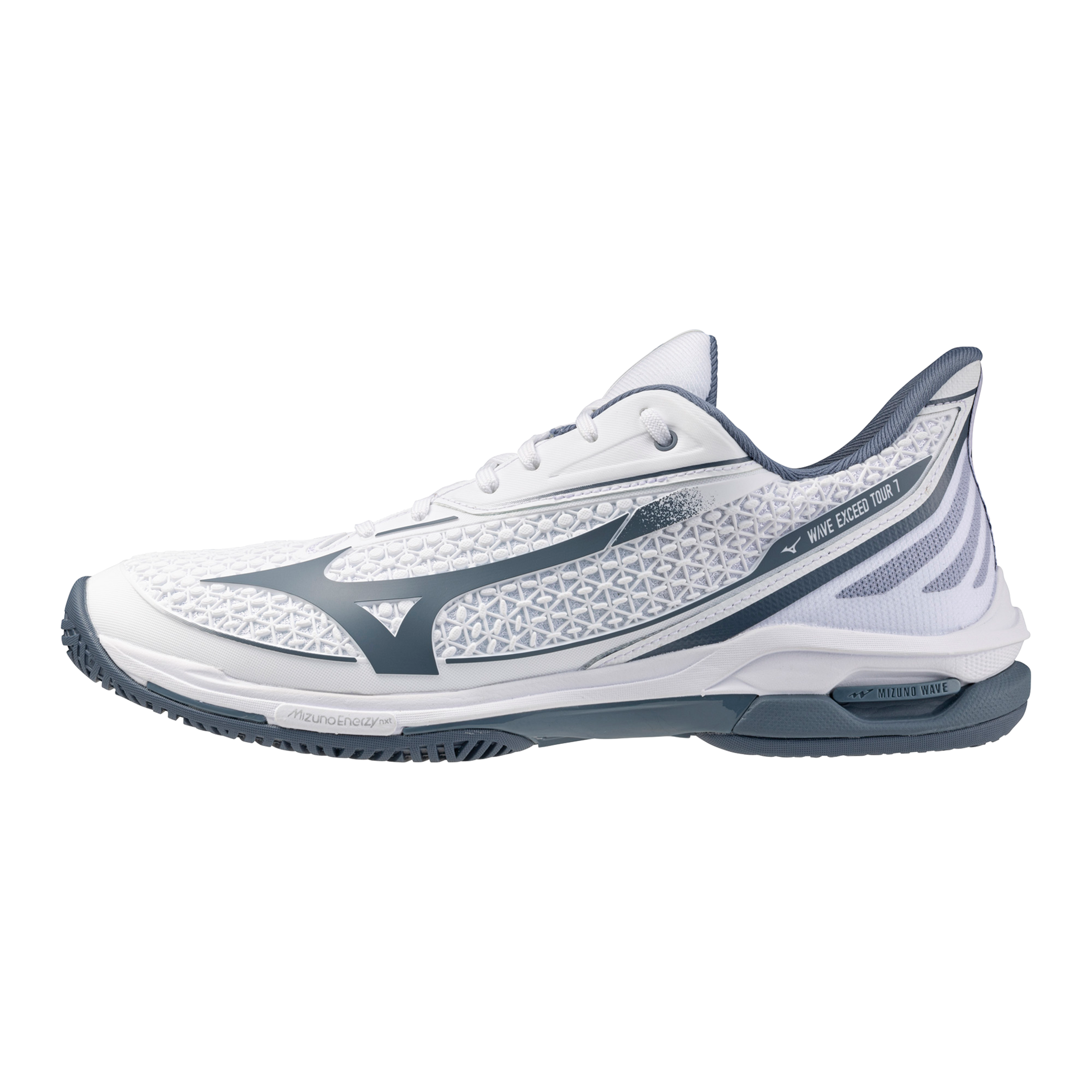Mizuno Wave Exceed Tour 7 AC Men's Tennis Shoe - White-China Blue (00CL)