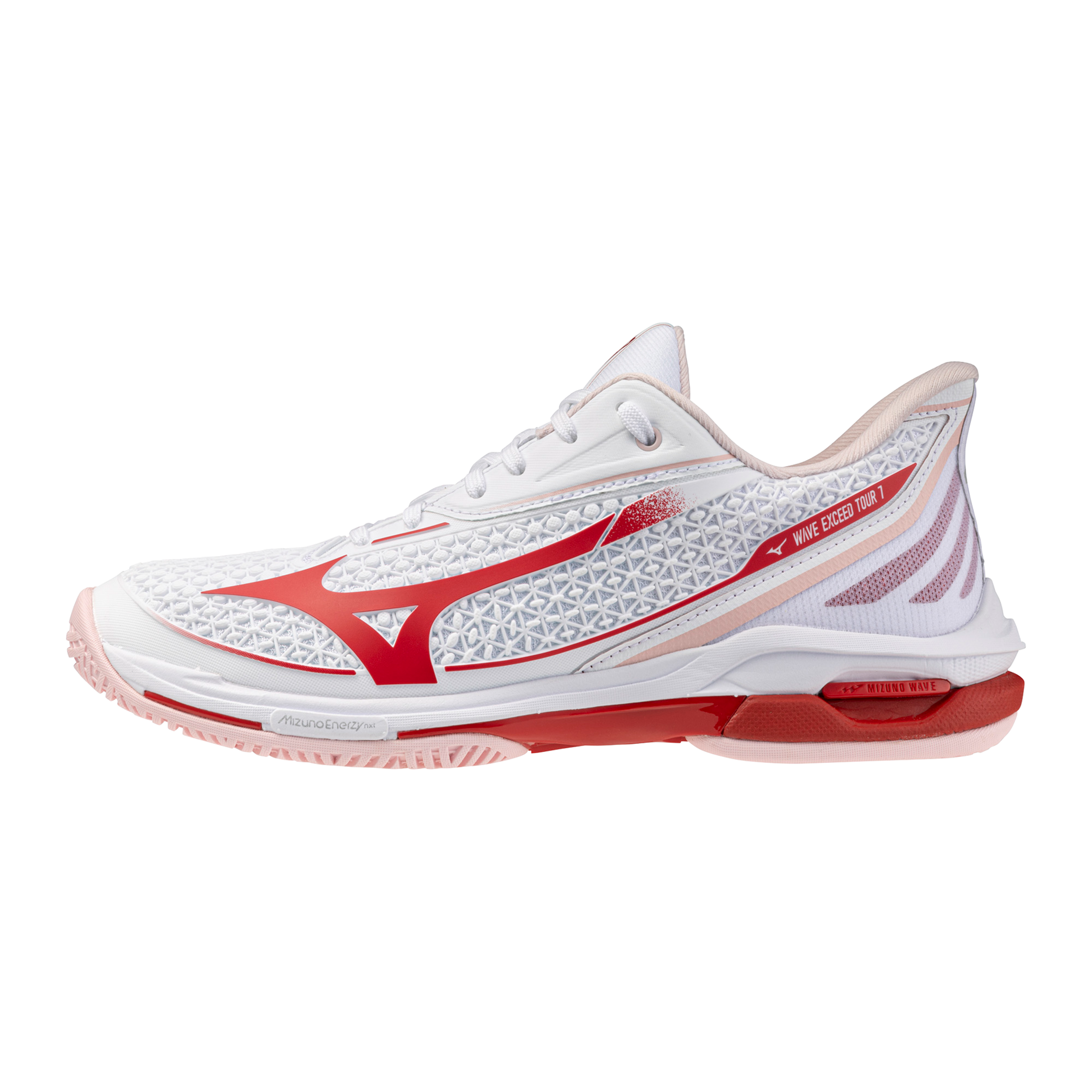 Mizuno Wave Exceed Tour 7 AC Women's Tennis Shoe - White-Fiery Red (001R)