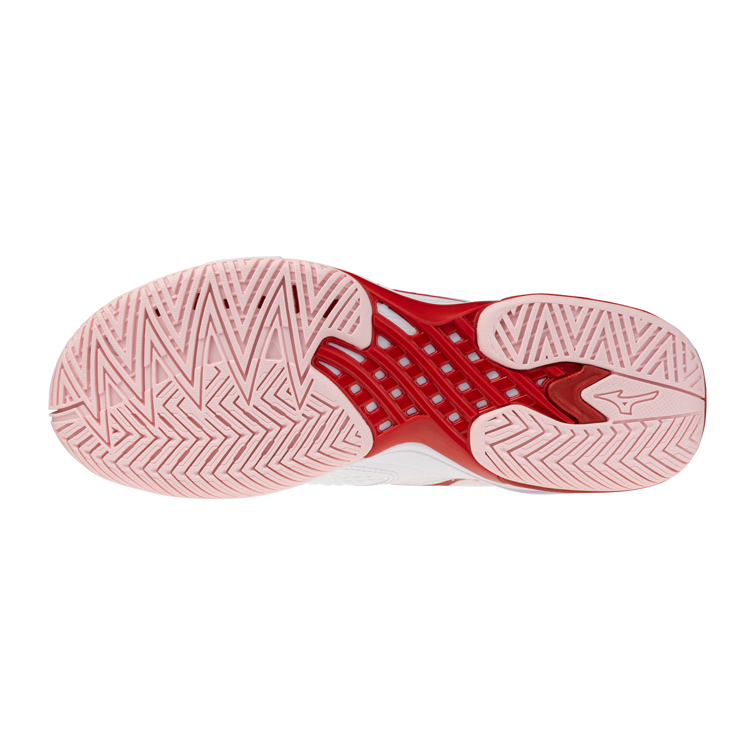 Chaussures de tennis femme Mizuno Wave Exceed Tour 7 AC - Blanc-Rouge flamboyant (001R)