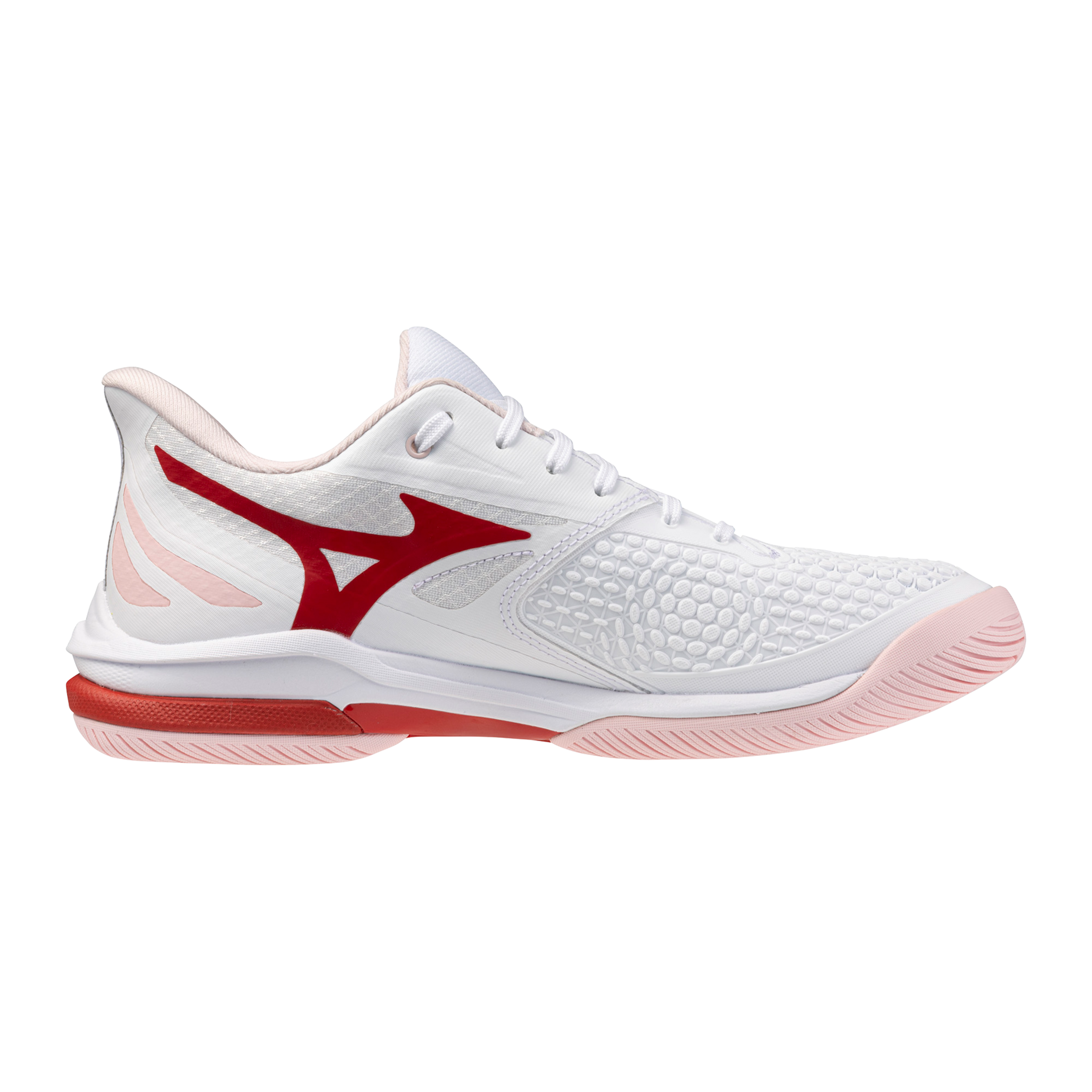 Mizuno Wave Exceed Tour 7 AC Women's Tennis Shoe - White-Fiery Red (001R)