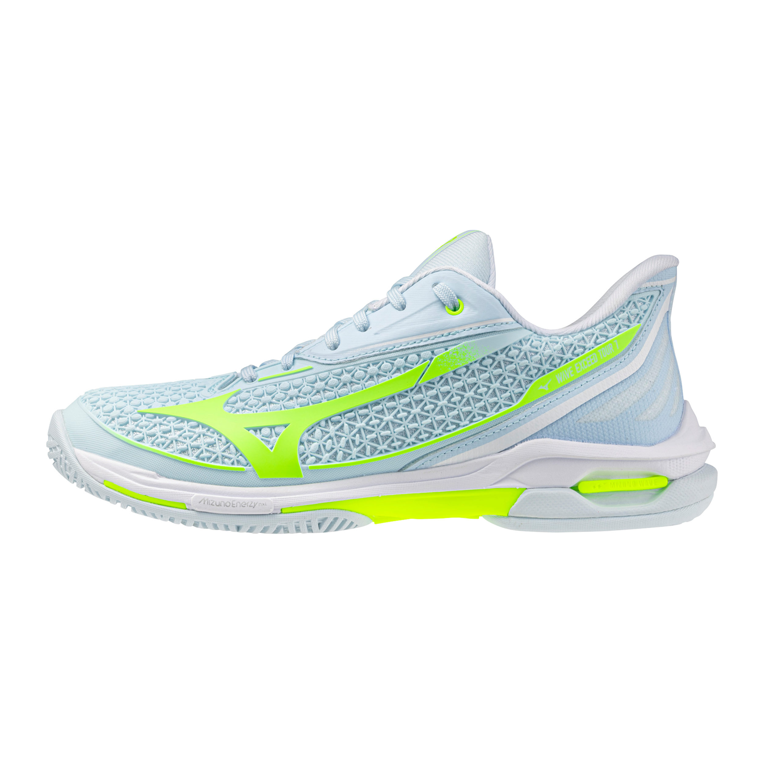 Mizuno Wave Exceed Tour 7 AC Women's Tennis Shoe - Ice Water-Lightning Yellow (IW3F)