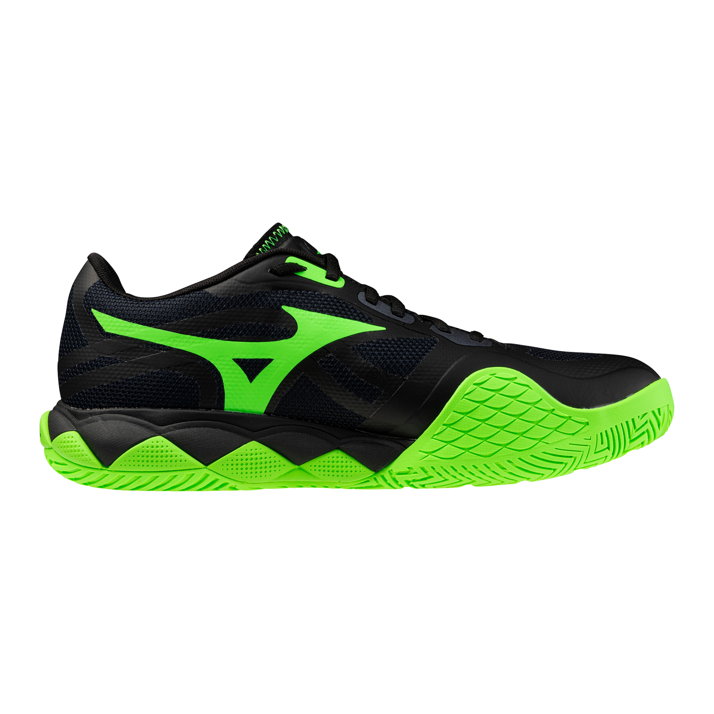 Mizuno Wave Enforce Tour 2 AC Men's Tennis Shoe - Black-Glowing Apple