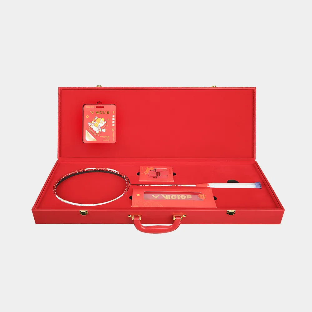 Coffret cadeau raquette de badminton Victor Auraspeed HS Plus Nouvel An chinois 2026 - Rouge Prospérité