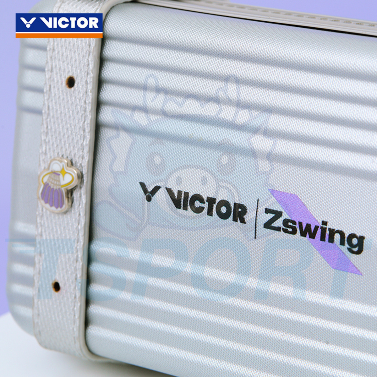 Victor x Zheng Si Wei Collection 2.0 Shoulder Badminton Bag BG1115ZSW - Glossy Silver