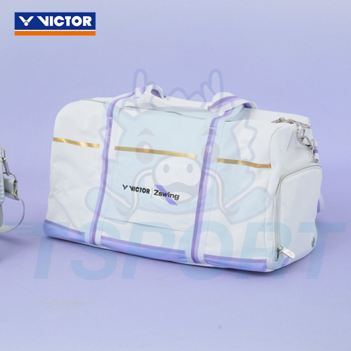 Victor x Zheng Si Wei Collection 2.0 Travel Badminton Bag BG5580ZSW - White / Pastel Lilac