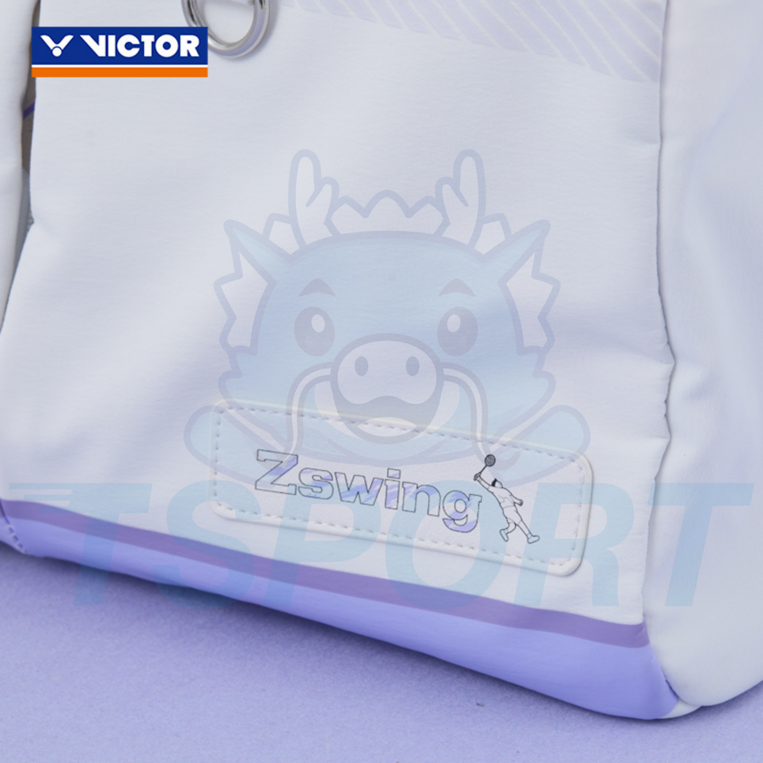 Victor x Zheng Si Wei Collection 2.0 Travel Badminton Bag BG5580ZSW - White / Pastel Lilac