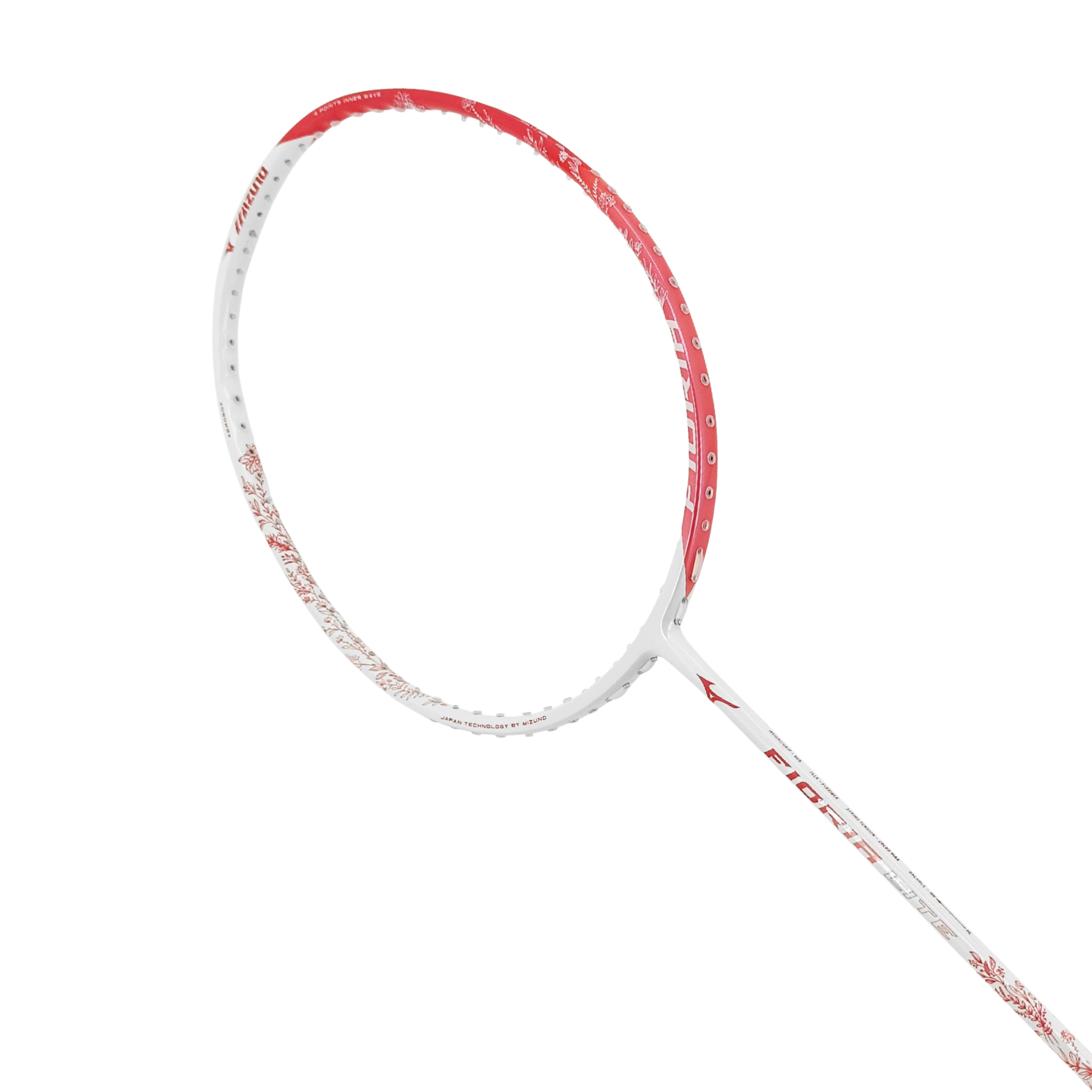 Raquette de badminton Mizuno Fioria Lite - Blanc Perle/Corail Glorieux