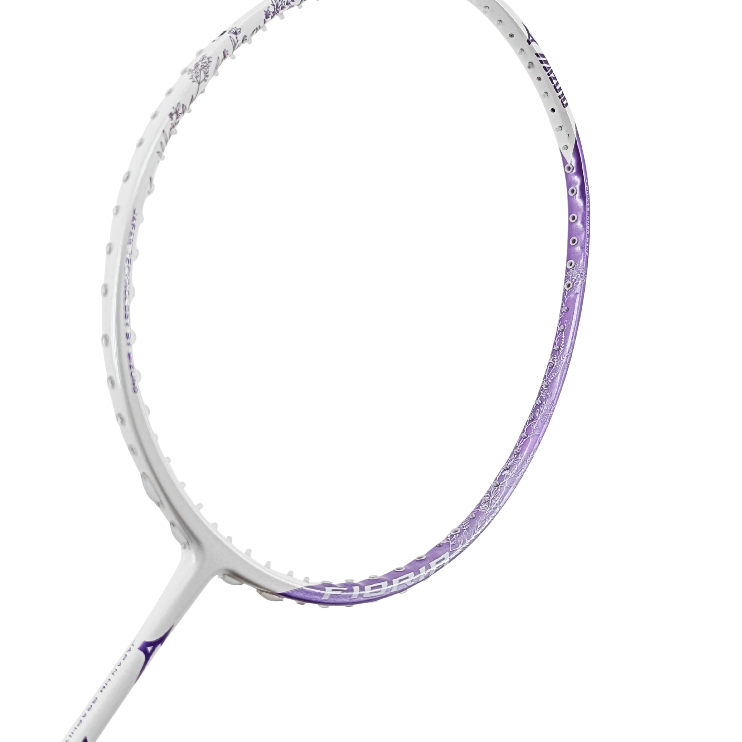 Raquette de badminton Mizuno Fioria Lite - Blanc nacré/Lueur lavande