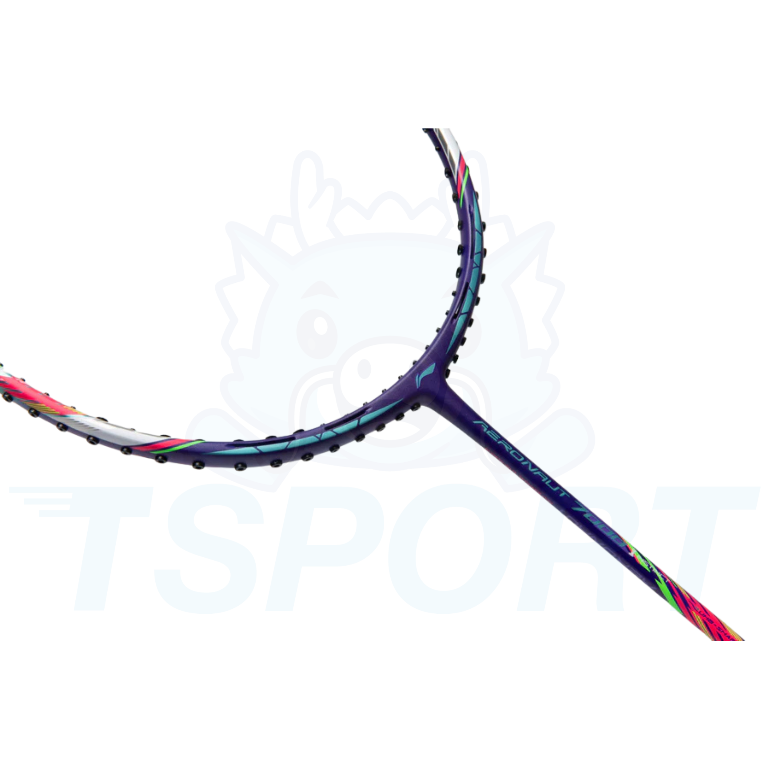 Raquette de Badminton Li-Ning Aeronaut 7000 Instinct - Violet / Vert
