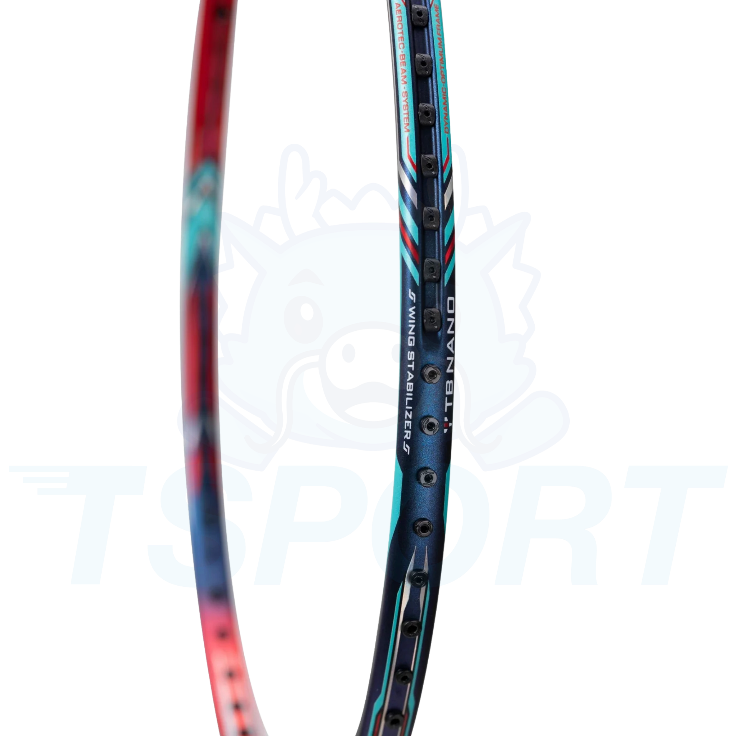 Raquette de badminton Li-Ning Aeronaut 9000C - Bleu marine / Rouge