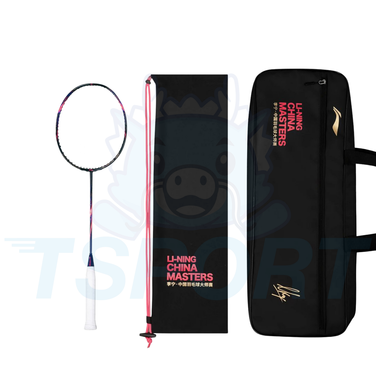 Li-Ning x Loh Kean Yew x China Master 2026 Axforce 90 Limited Badminton Racket - Dark Purple Blue / Fluorescent Begonia Red