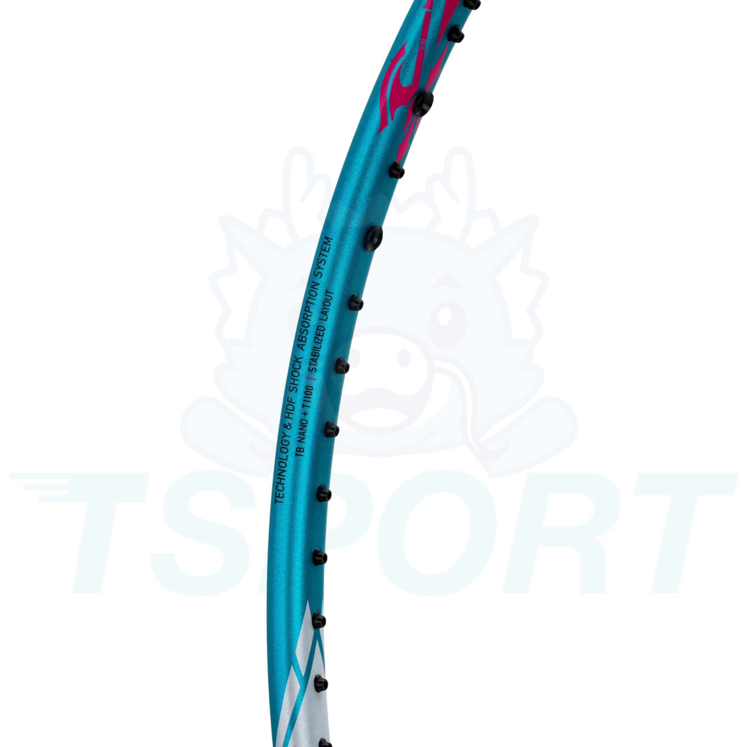 Raquette de badminton Li-Ning Halbertech 8000 - Bleu / Rose