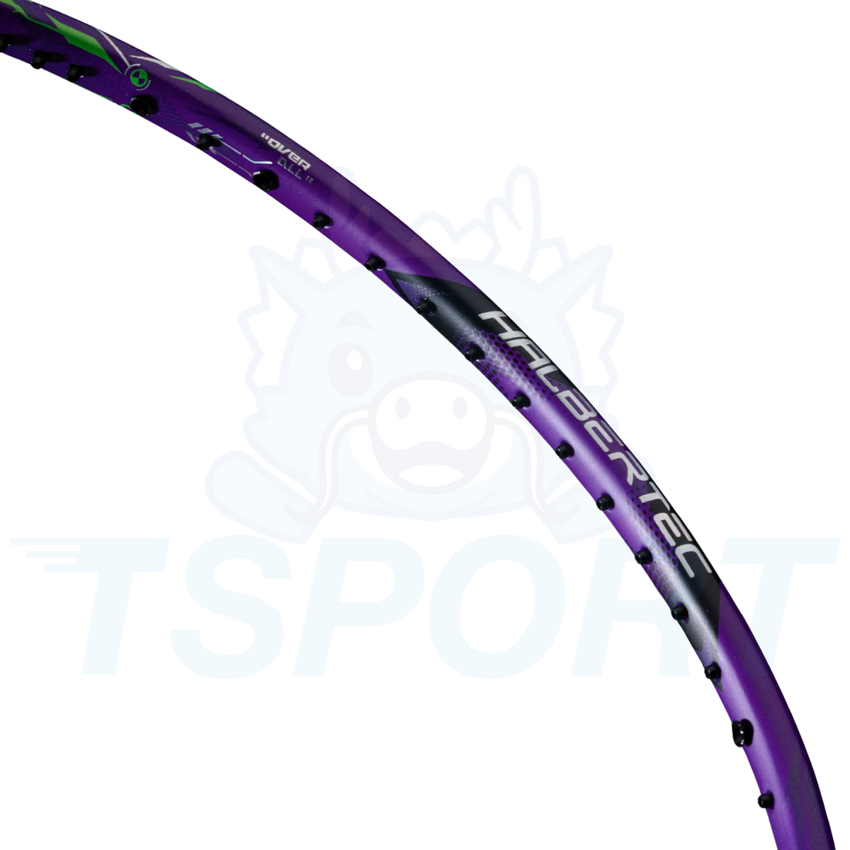 Raquette de badminton Li-Ning Halbertec 9000 - Vert / Violet