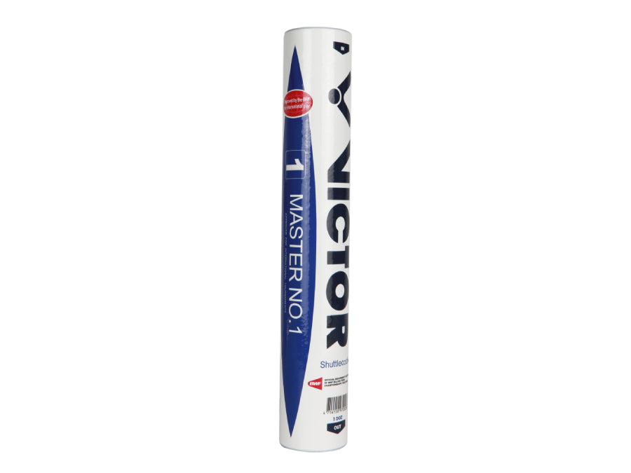 Volants Victor Master No 1 en plumes d'oie - 1 tube de 12 pièces - Ống Cầu Lông Master No 1