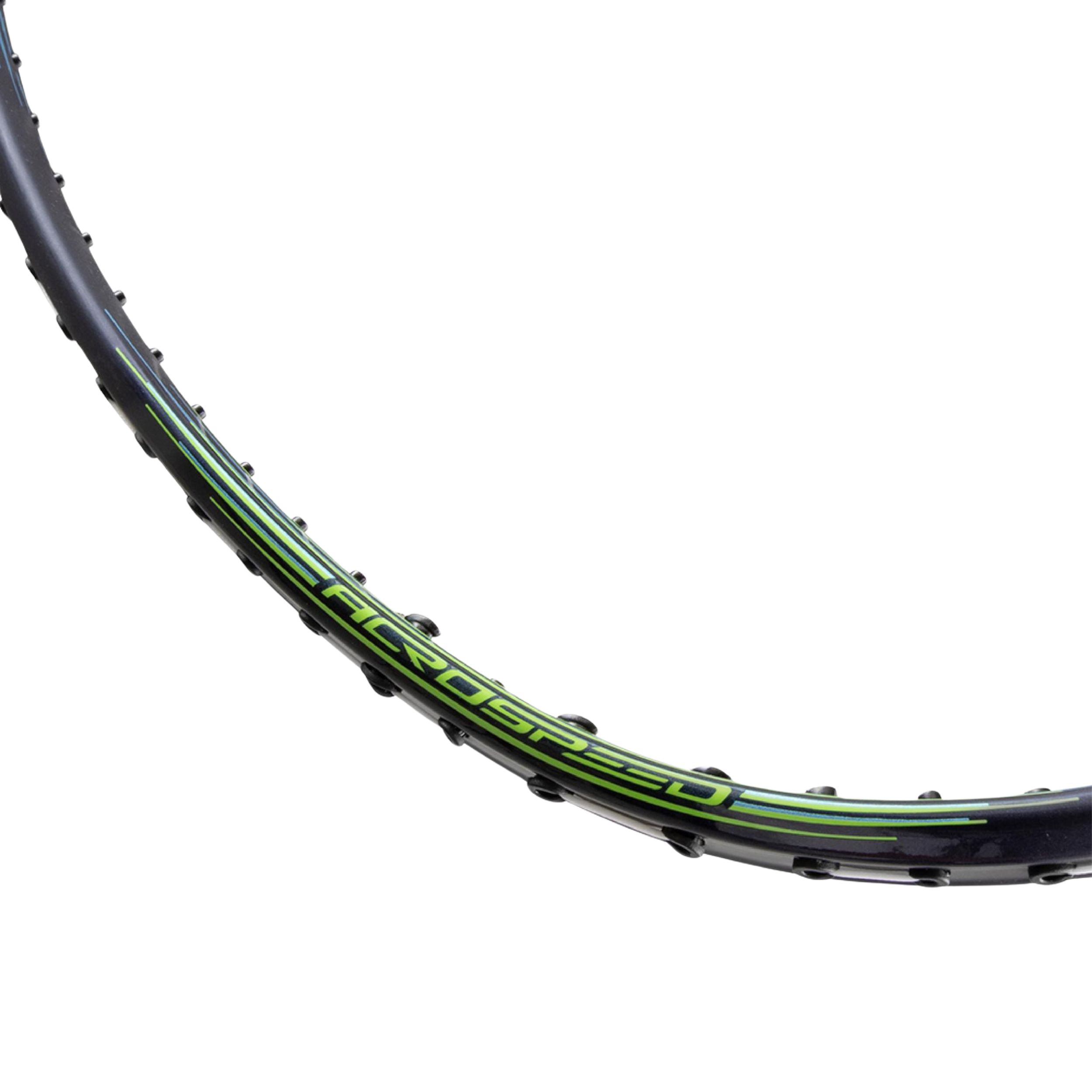 Raquette de badminton Mizuno Acrospeed 1 Accel - Noir / Vert Sauge Dorée Métallique