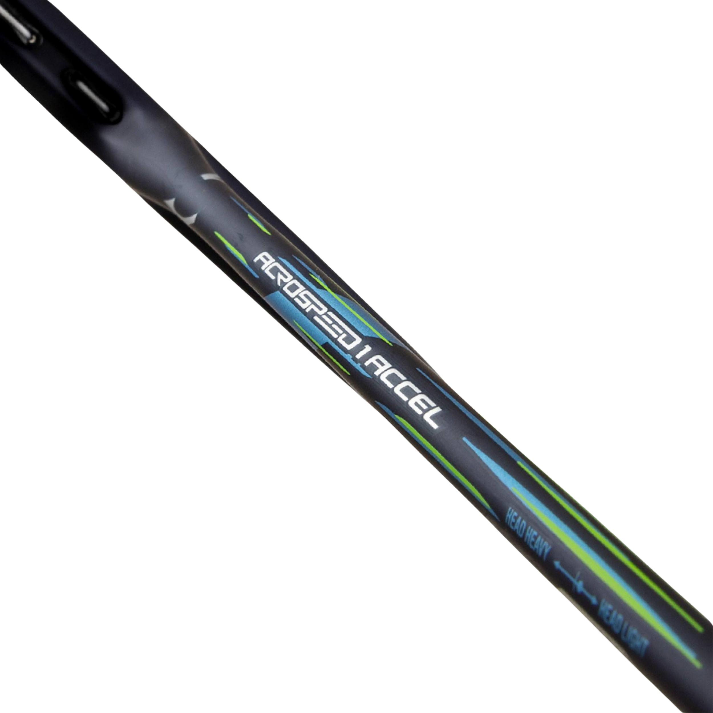 Raquette de badminton Mizuno Acrospeed 1 Accel - Noir / Vert Sauge Dorée Métallique