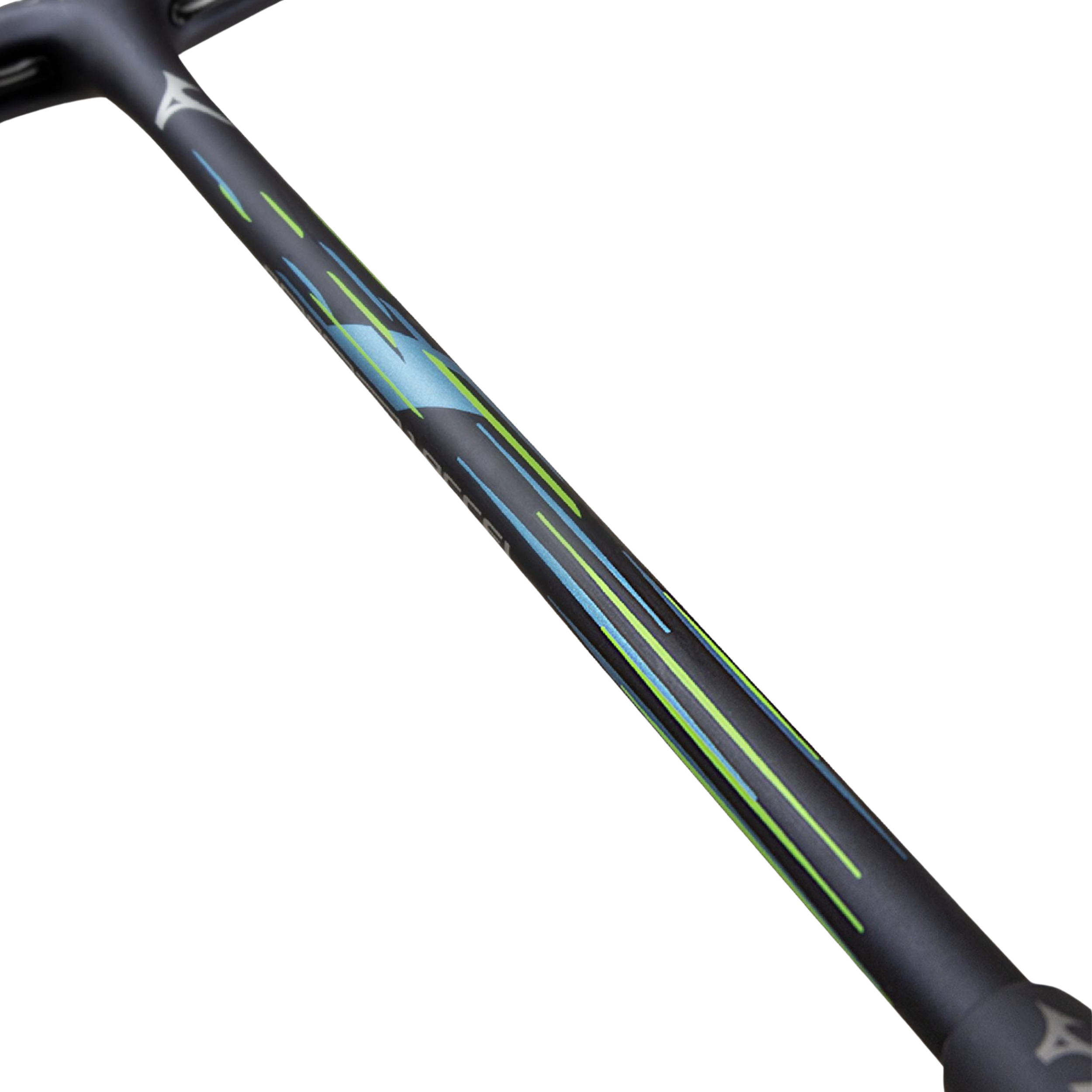 Raquette de badminton Mizuno Acrospeed 1 Accel - Noir / Vert Sauge Dorée Métallique