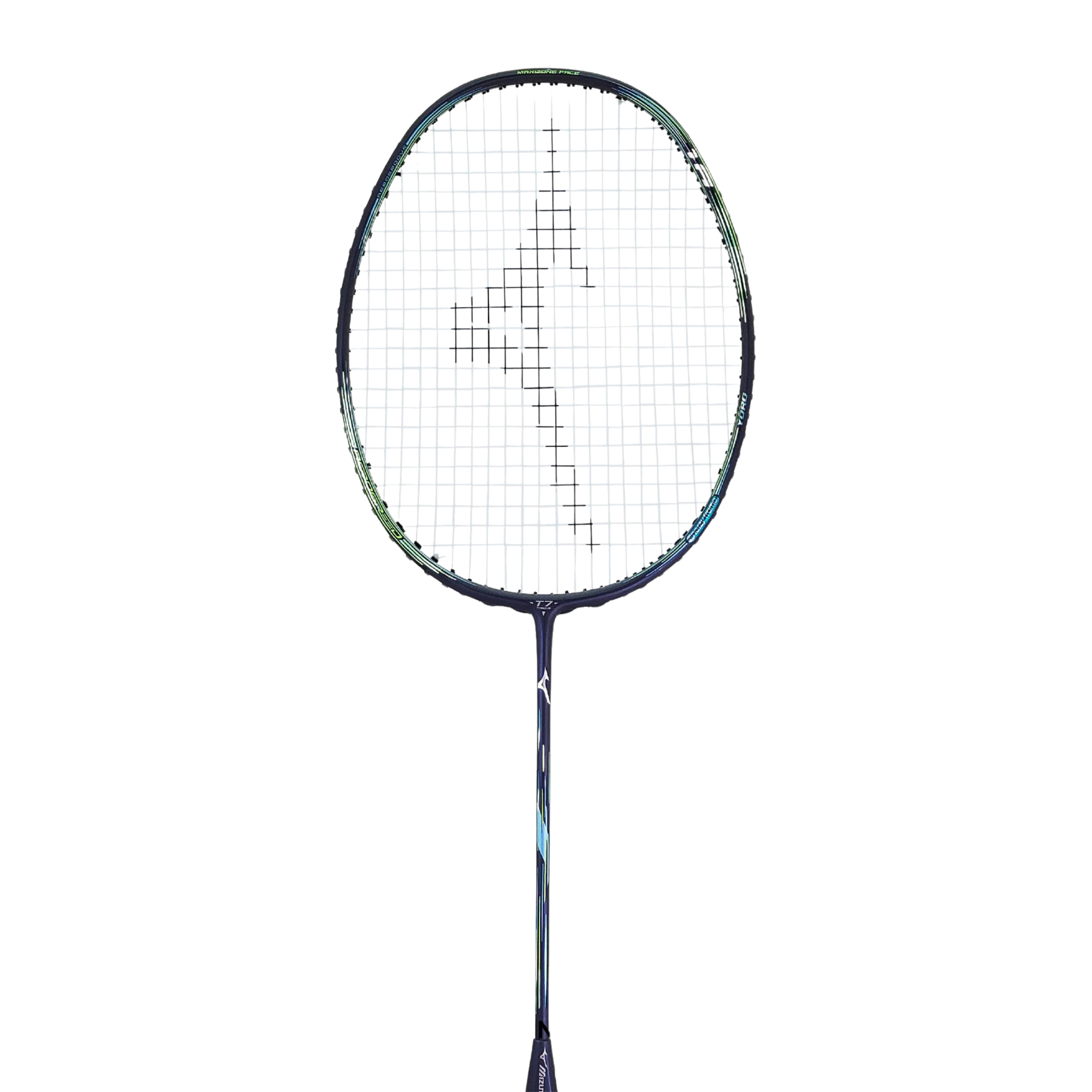 Raquette de badminton Mizuno Acrospeed 1 Accel - Noir / Vert Sauge Dorée Métallique