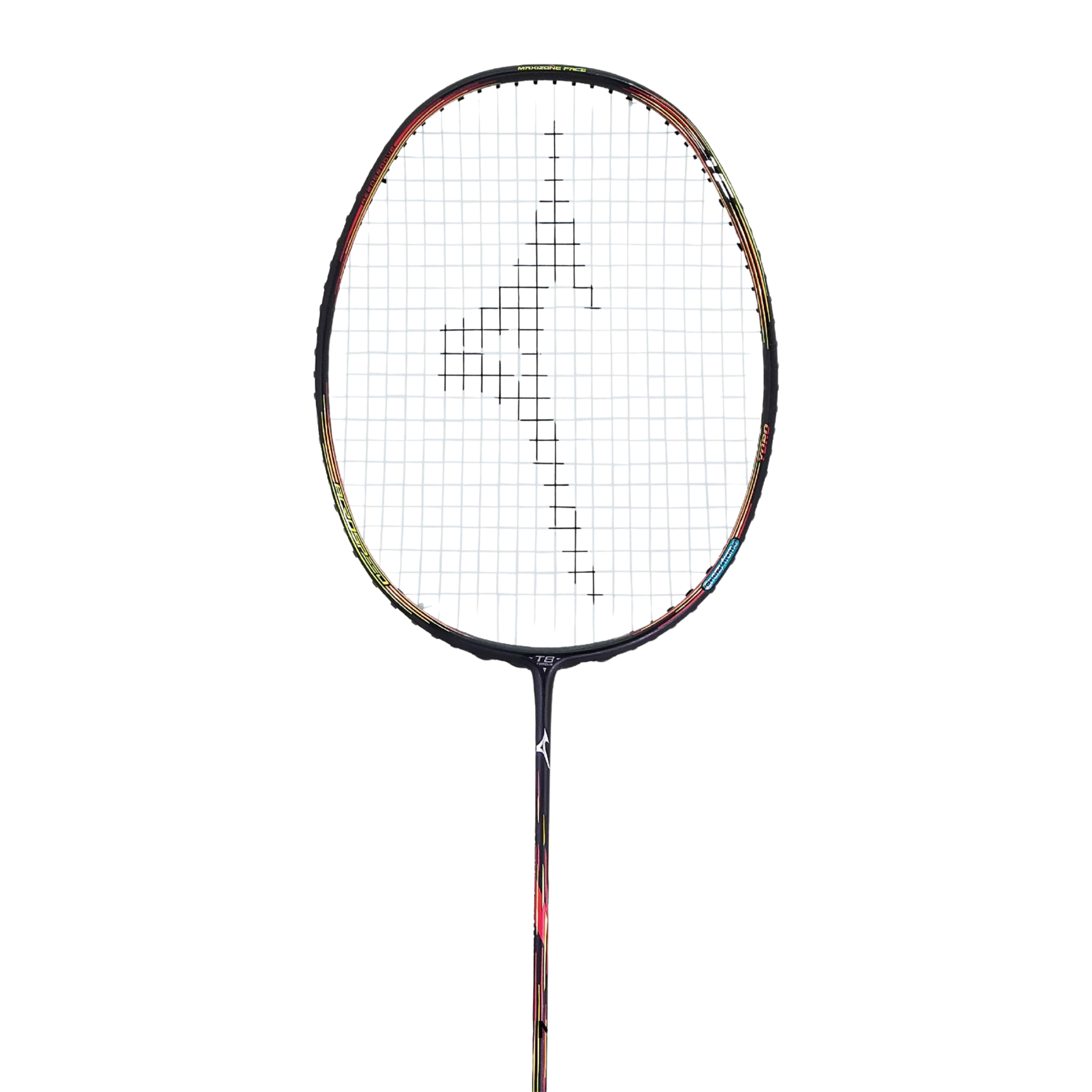 Raquette de badminton Mizuno Acrospeed 1 Focus - Gunmetal / Dégradé Écarlate-Orange