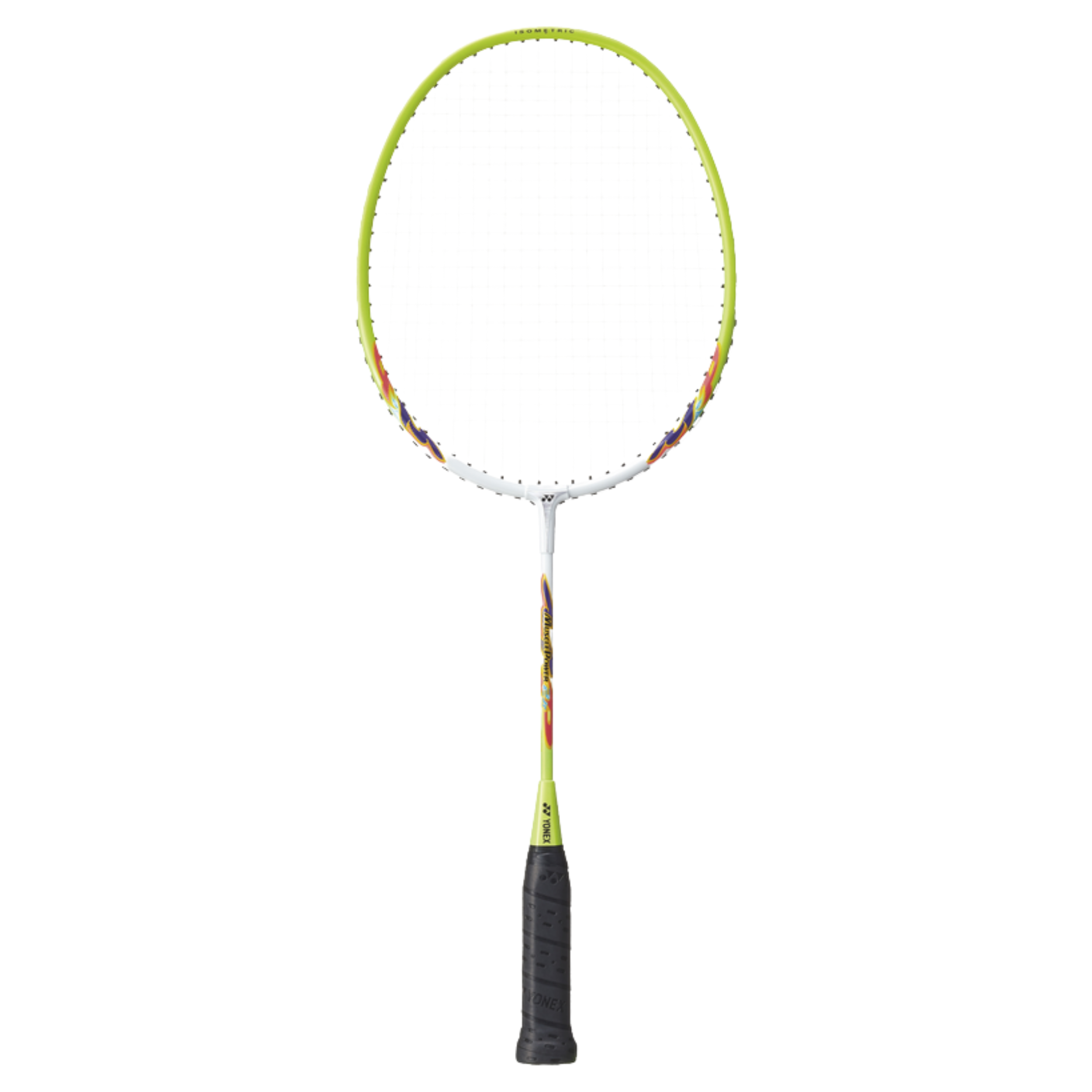 Yonex Muscle Power 2 Junior - Pré-cordée - Blanc / Jaune Citron