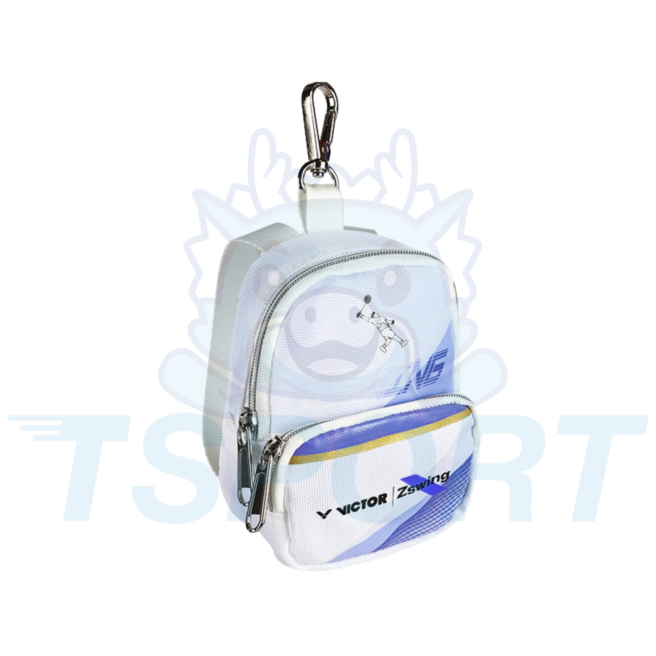 Victor x Zheng Si Wei Collection 2.0 Badminton Bag Charm PG6038ZSW - White / Pastel Lilac