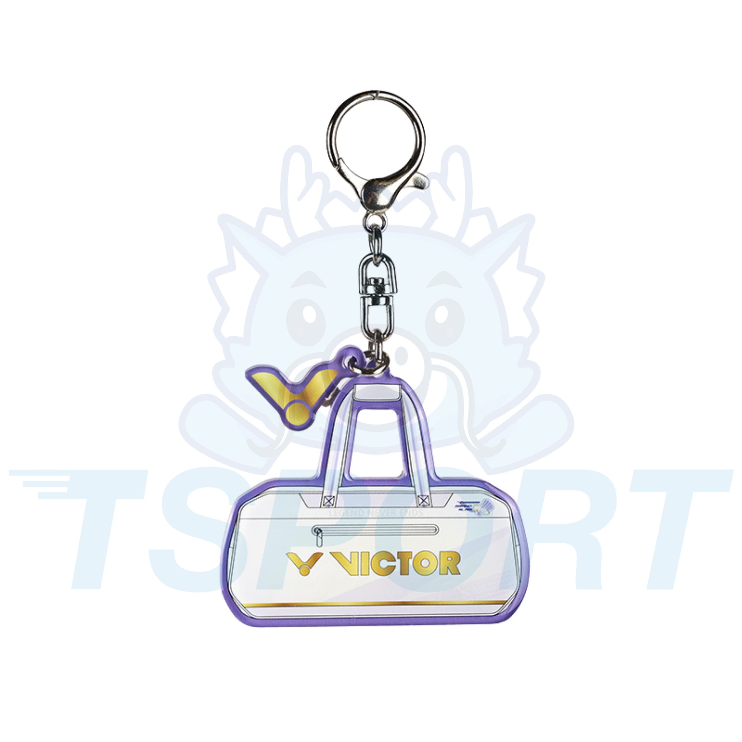 Victor x Zheng Si Wei Collection 2.0 Badminton Bag Charm PG6039ZSW - White / Pastel Lilac