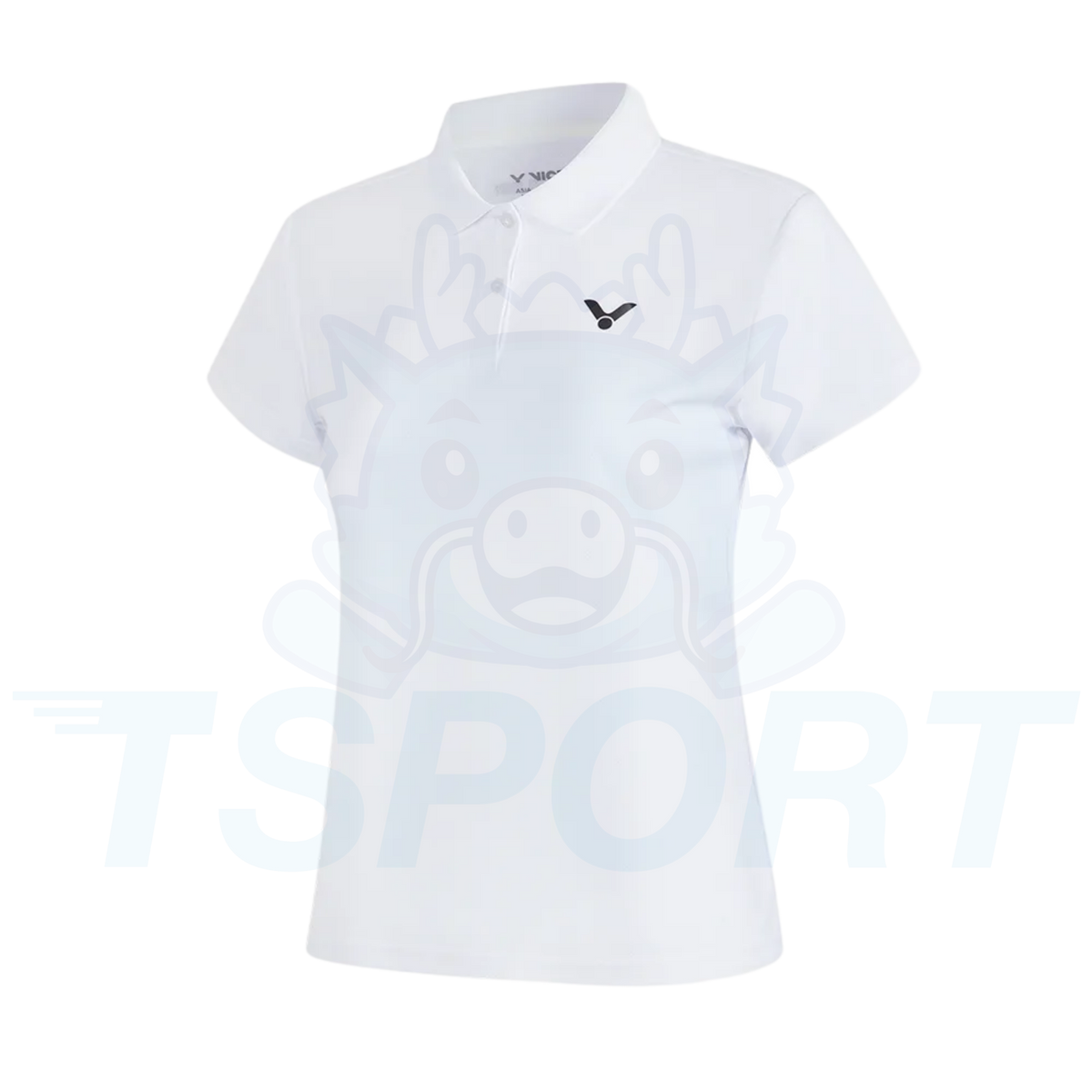 Victor Sport Style Knitted Polo Shirt S-66017 A - White