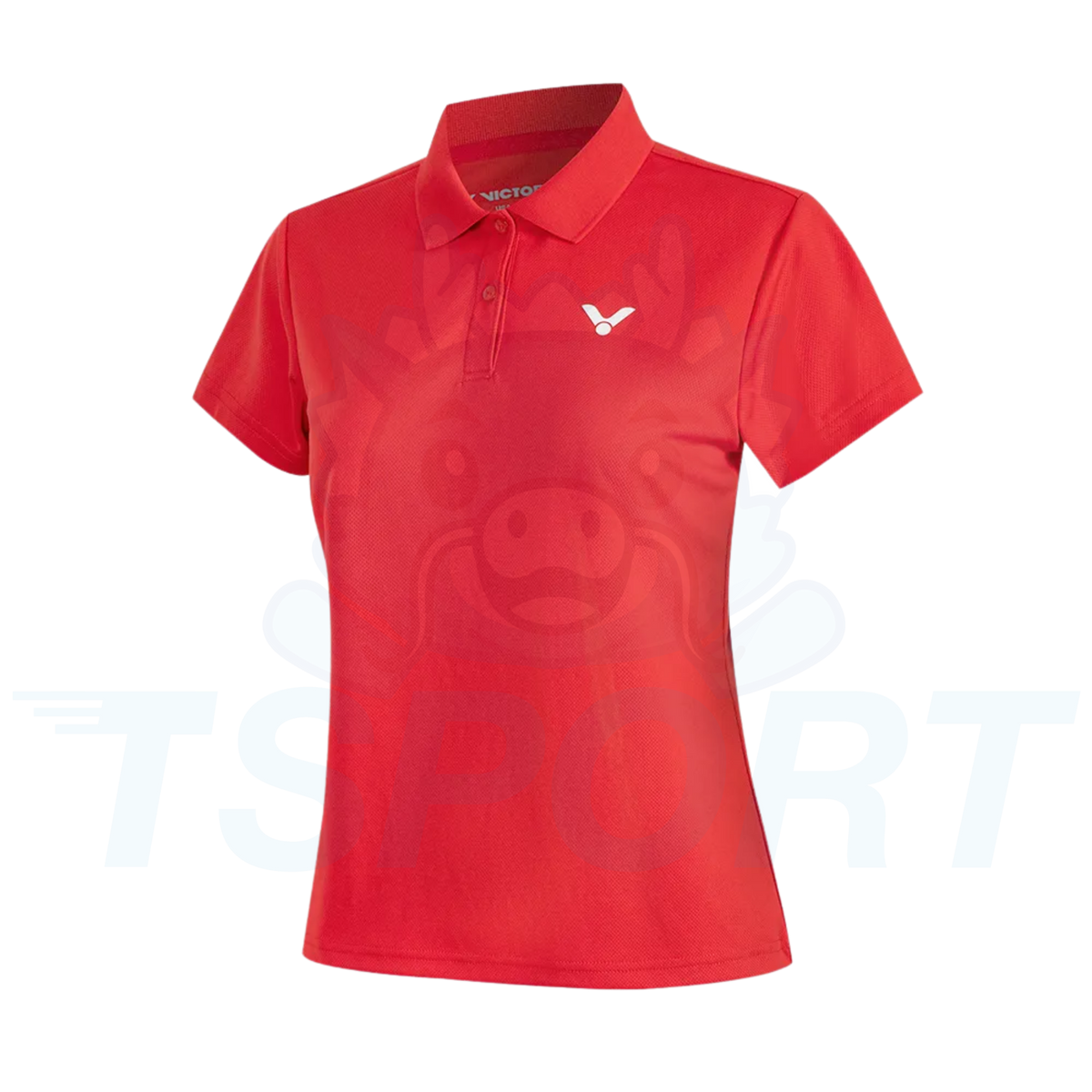 Victor Sport Style Knitted Polo Shirt S-66017 D - Tomato