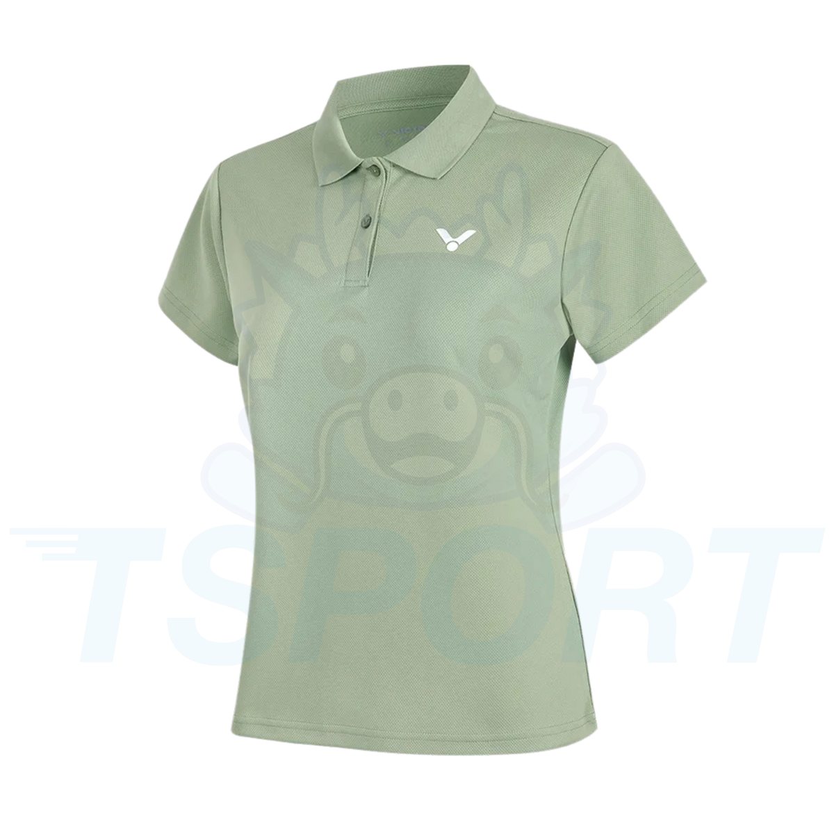 Victor Sport Style Knitted Polo Shirt S-66017 R - Laurel Green