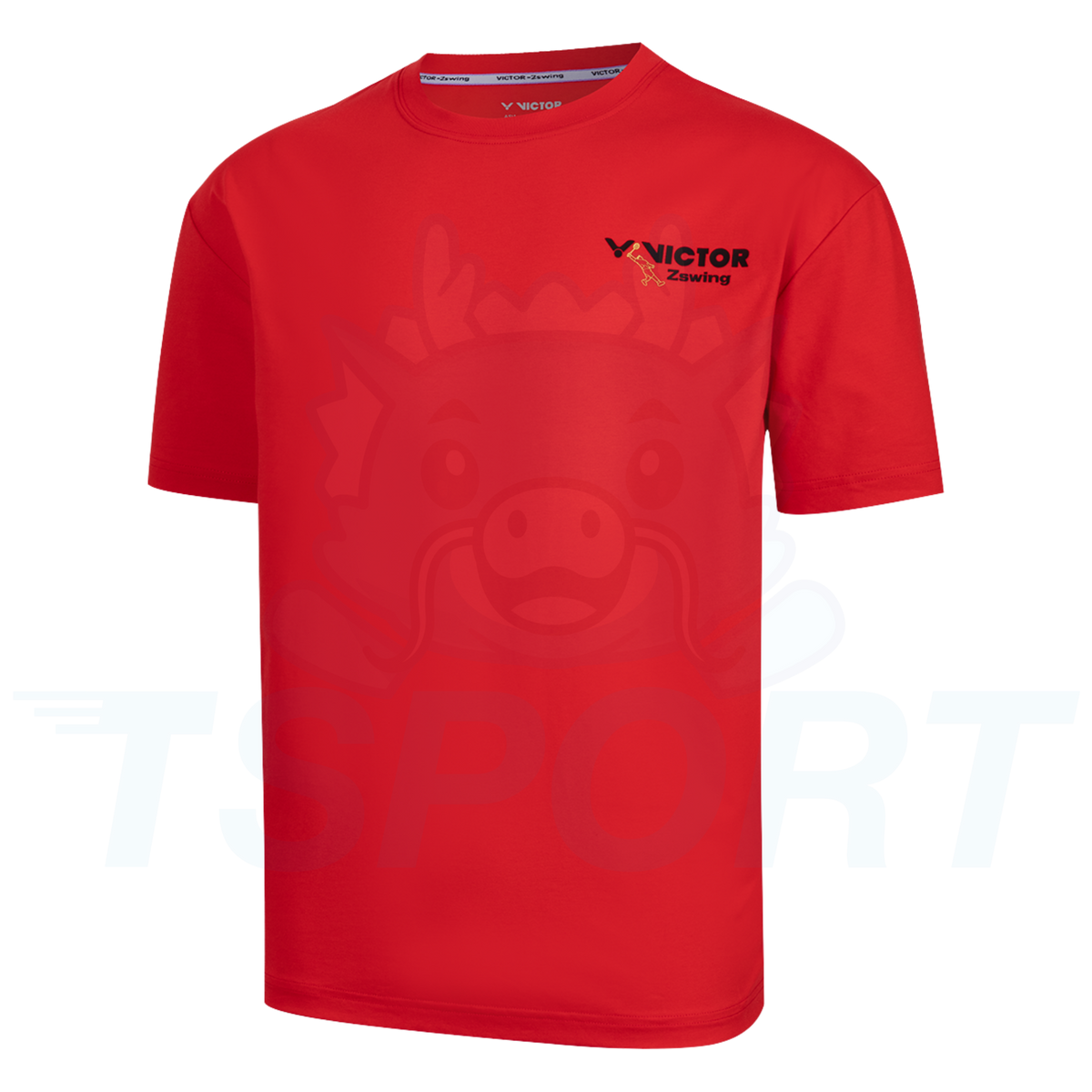 Victor x Zheng Si Wei Collection Knitted T-shirt T-501ZSW-D - Red Ribbon