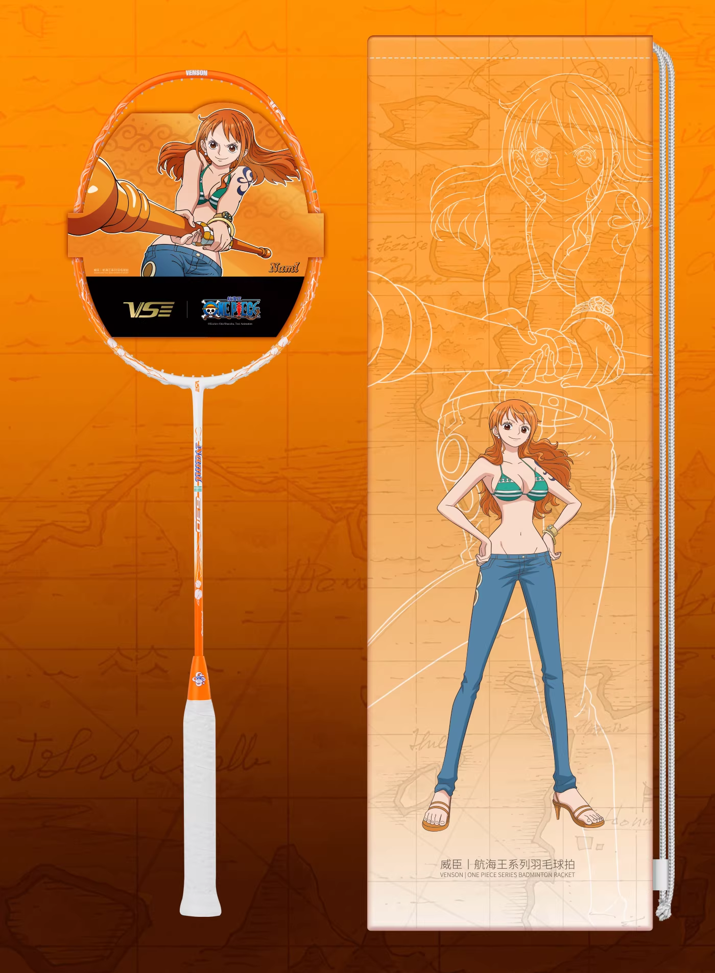 Série VS x ONE PIECE - Raquette de badminton Nami