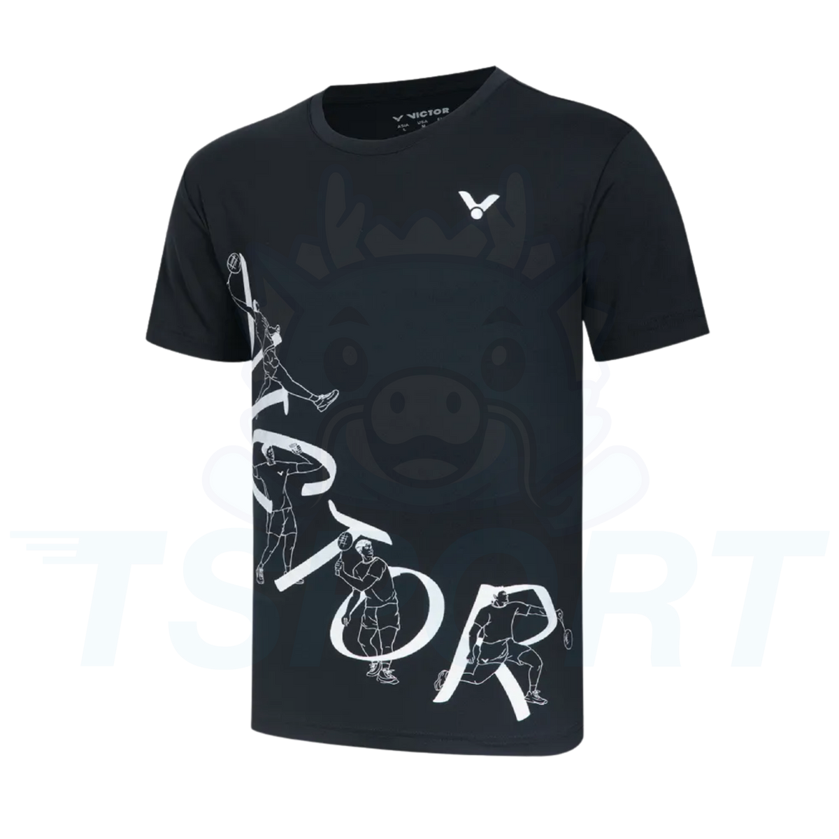 Victor Knitted T-shirt T-60027-C - Black