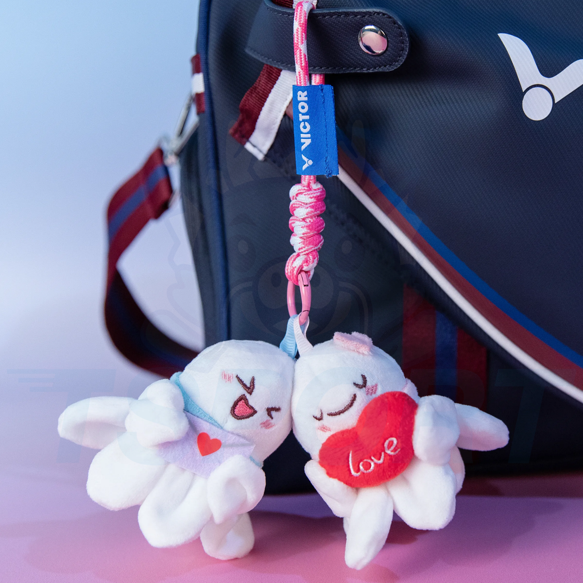 Victor Shuttlecock Magnet Bag Charm PG6036 A - White