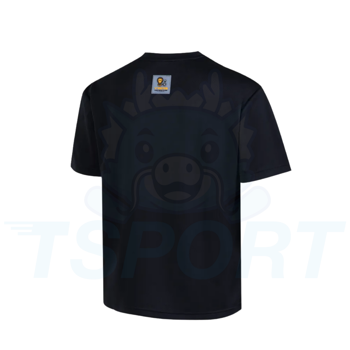 Victor x Jonatan Christie x Baby Milo Unisex Oversize T-Shirt T-515BM C - Black