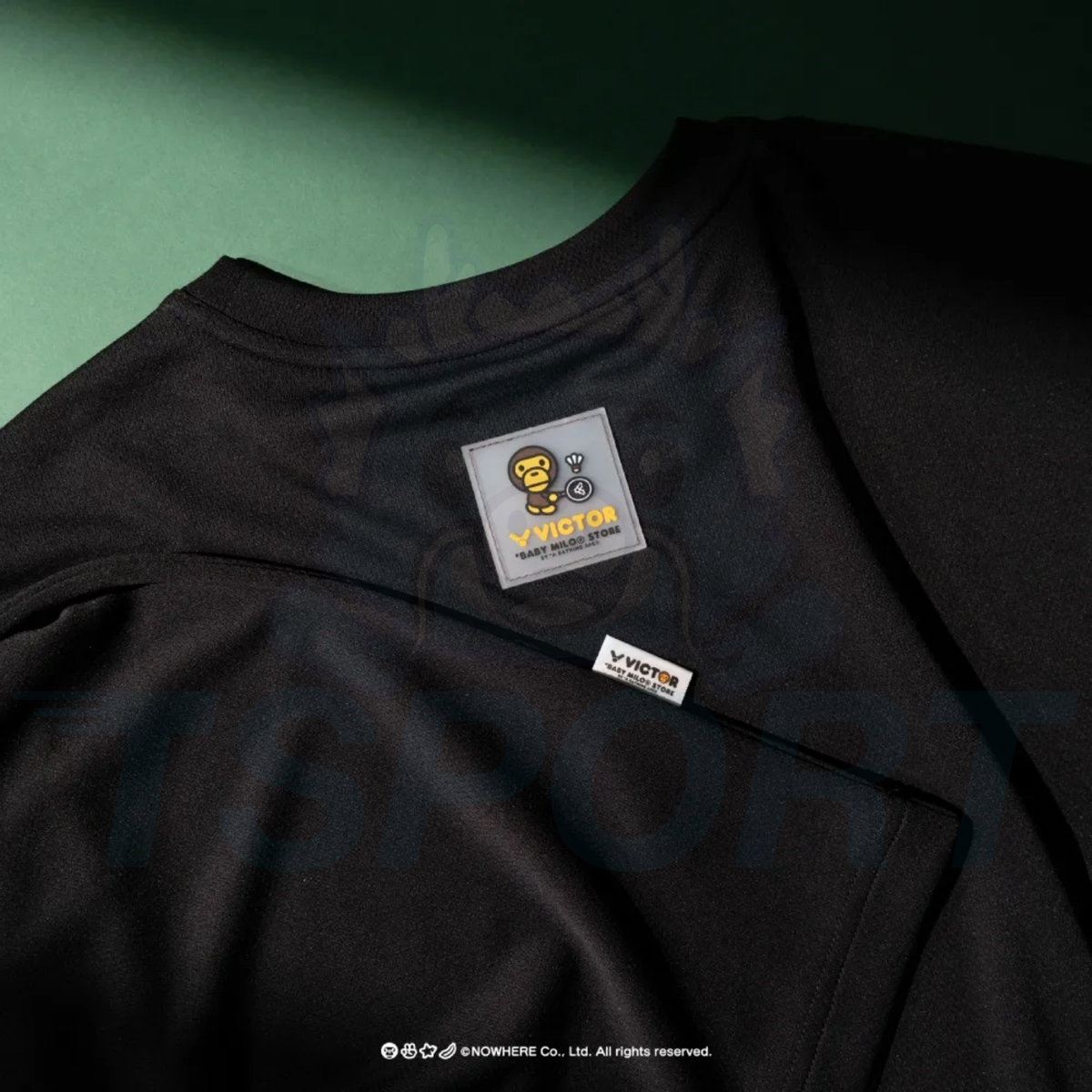 Victor x Jonatan Christie x Baby Milo Unisex Oversize T-Shirt T-515BM C - Black