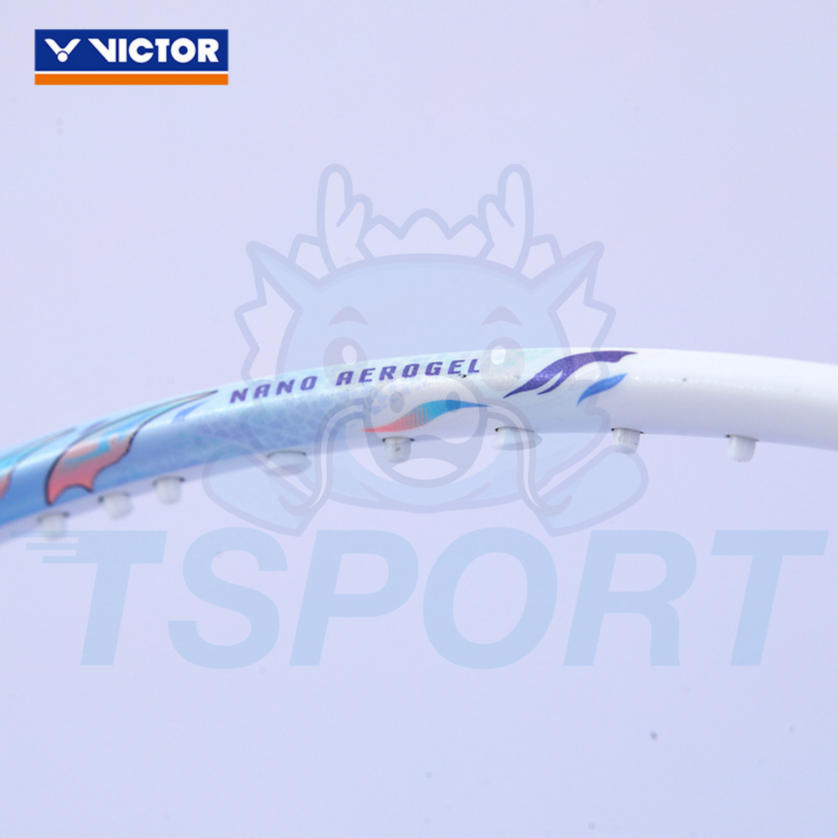 Victor x Huang Ya Qiong Collection 2.0 Auraspeed Fantome F Badminton Racket - Pearly White