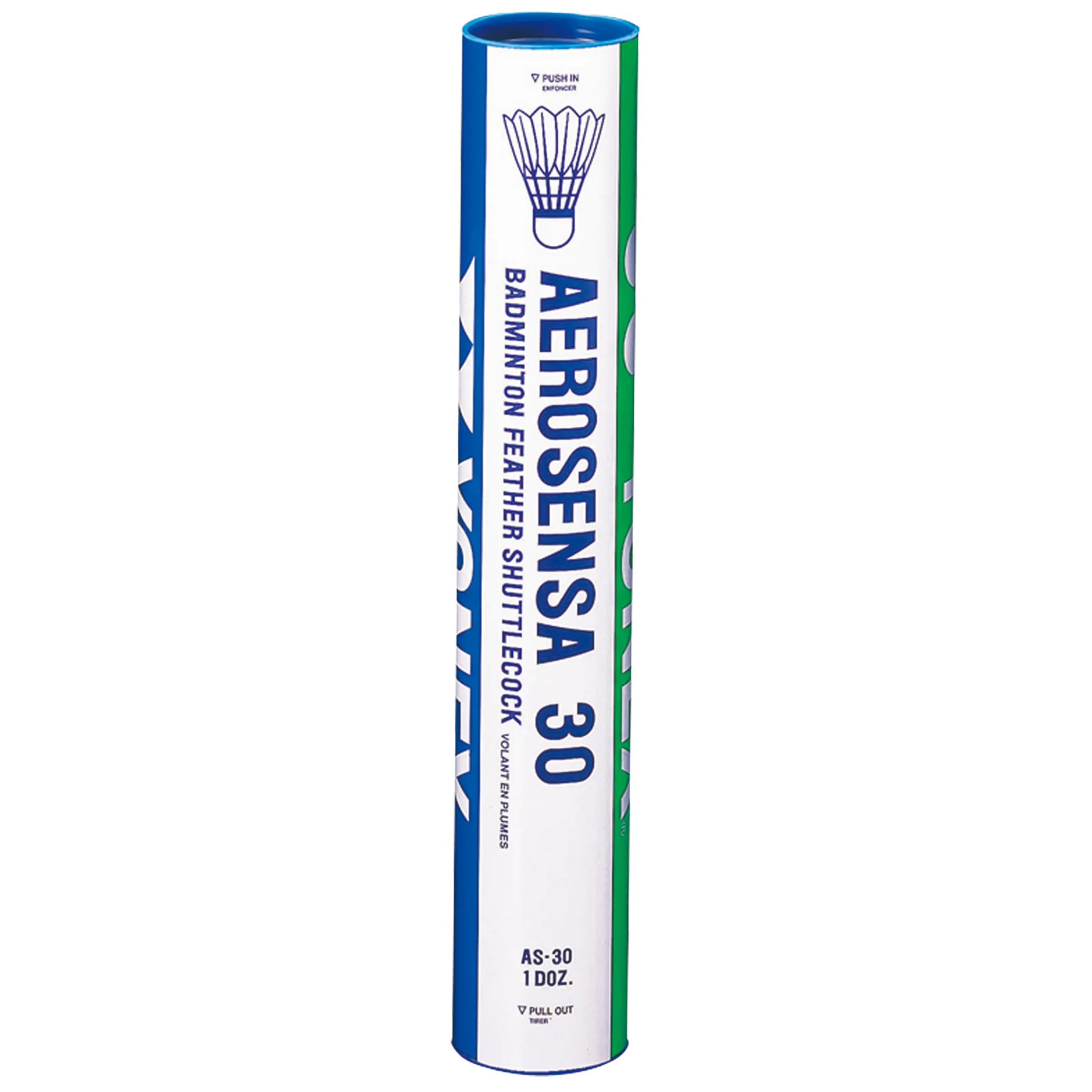 Yonex Aerosensa 30 AS-30 Goose Feather Shuttlecocks - 1 tube 12 pcs - Ống Cầu Lông AS-30
