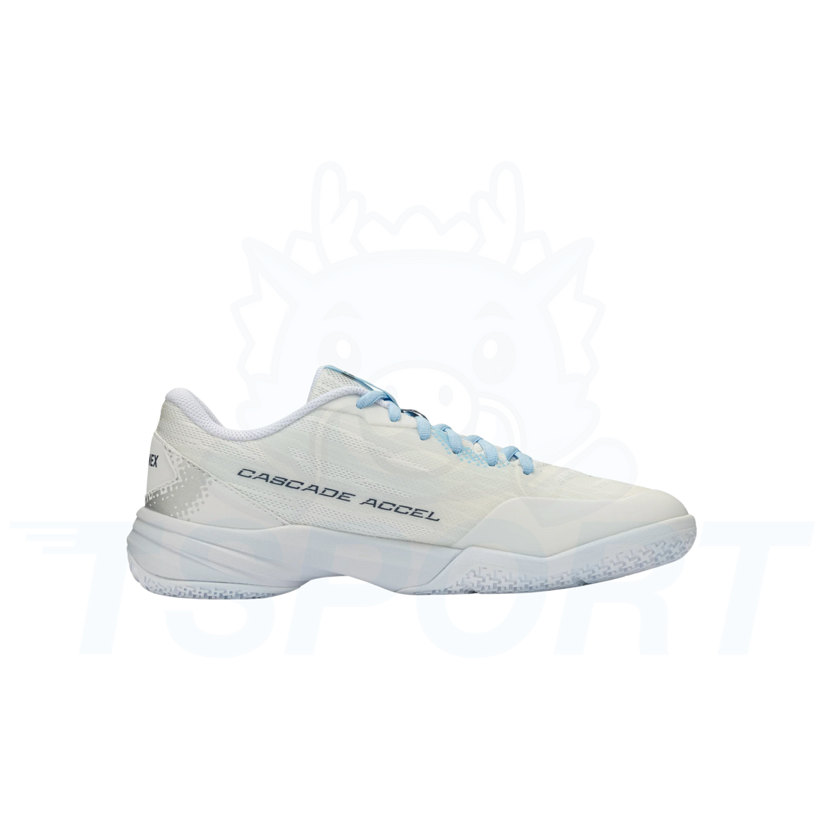 Yonex Power Cushion Cascade Accel Wide (2nd Gen) Unisex Badminton Shoes - White / Light Blue