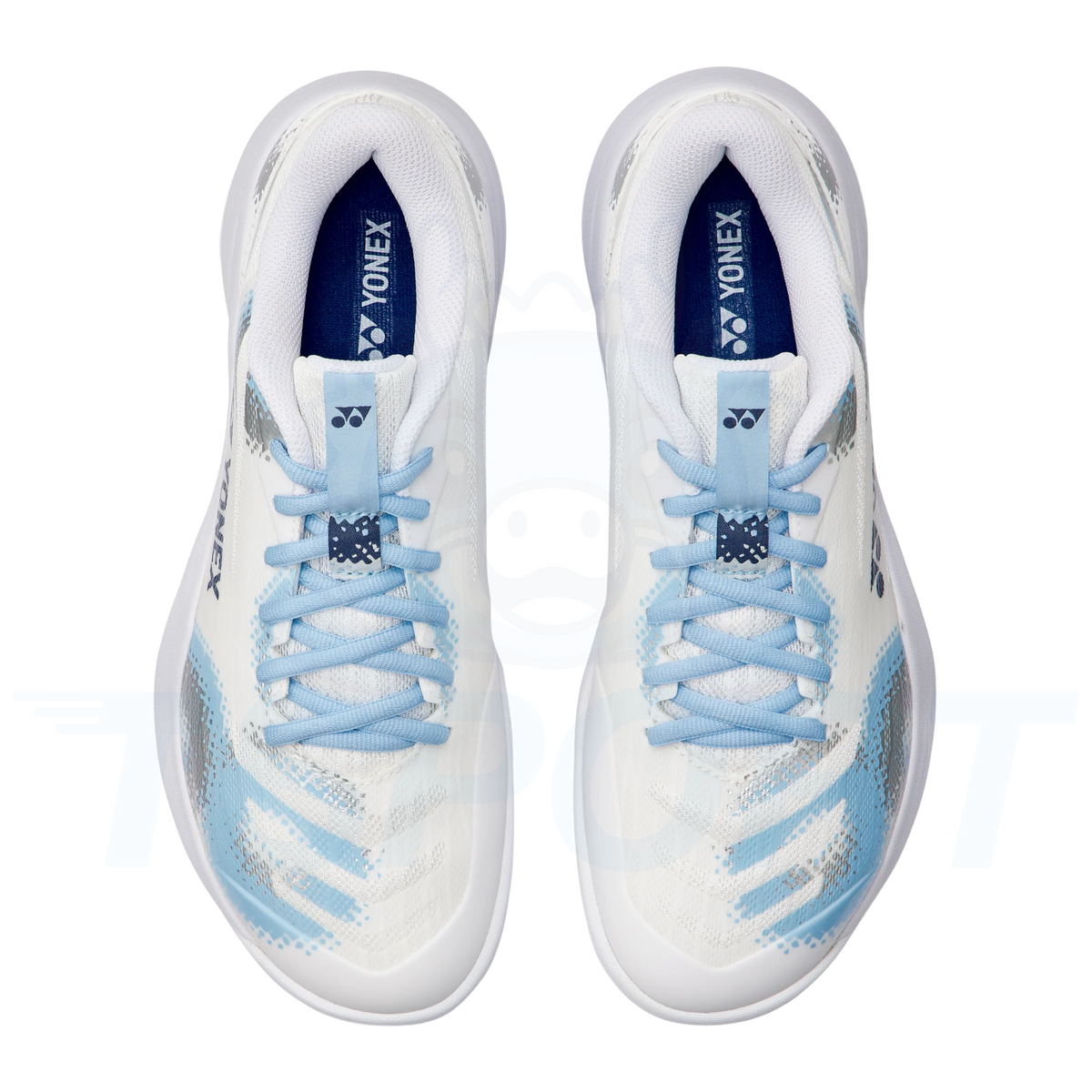 Yonex Power Cushion Cascade Accel Wide (2nd Gen) Unisex Badminton Shoes - White / Light Blue