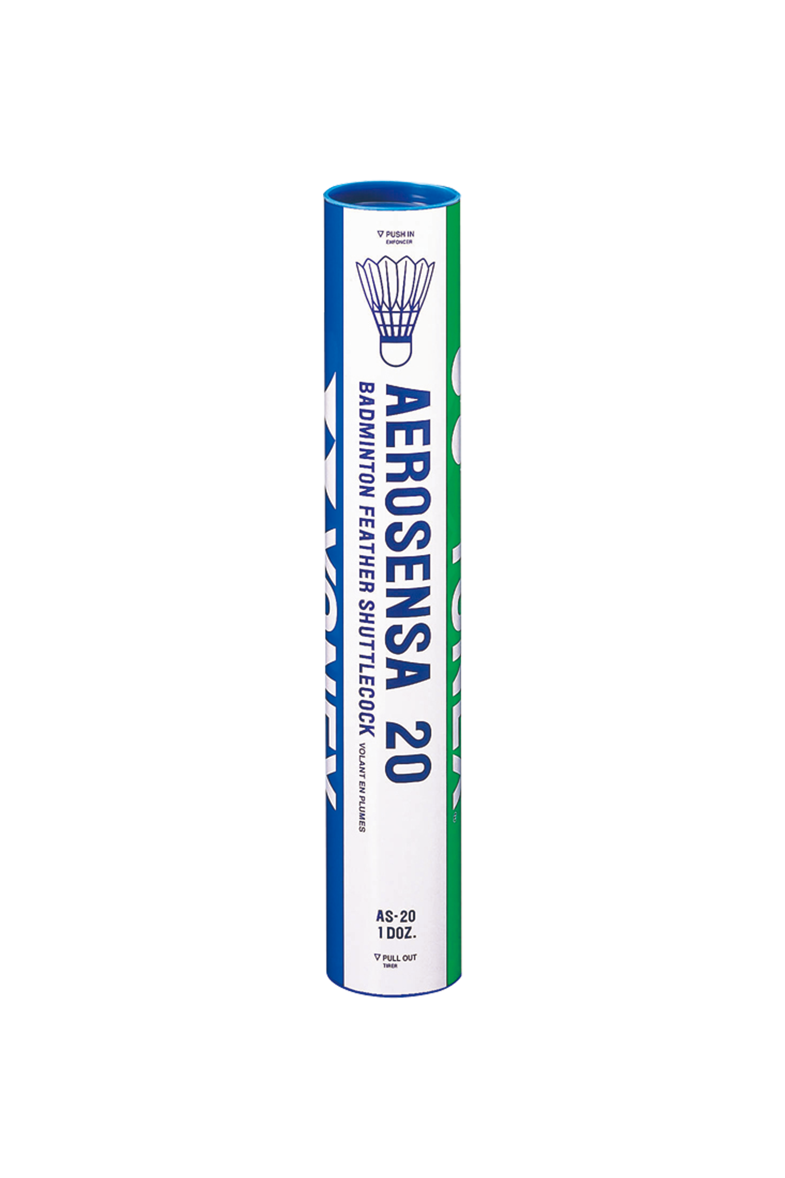 Yonex Aerosensa 20 AS-20 Goose Feather Shuttlecocks - 1 tube 12 pcs - Ống Cầu Lông AS-20